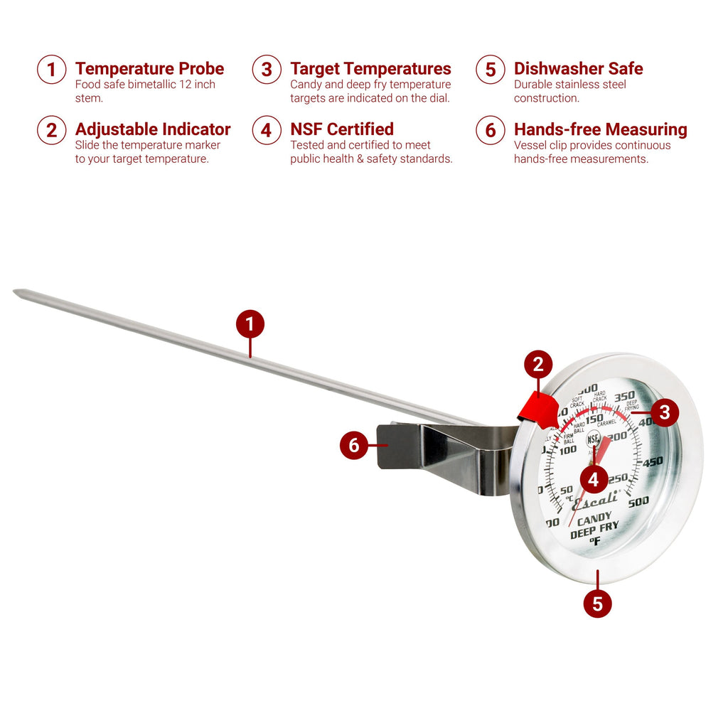 Long Stem Deep Fry / Candy Thermometer