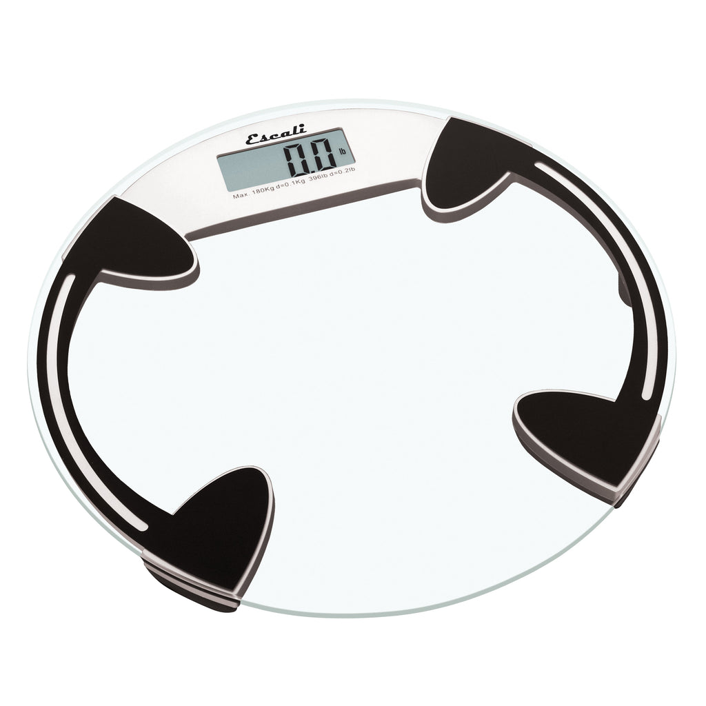 Clear Glass Bathroom Scale - Round