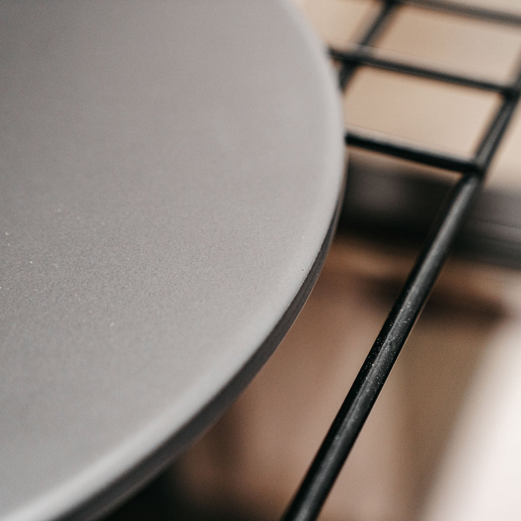 Glazed Round Pizza Stone, 14-Inch, Grey