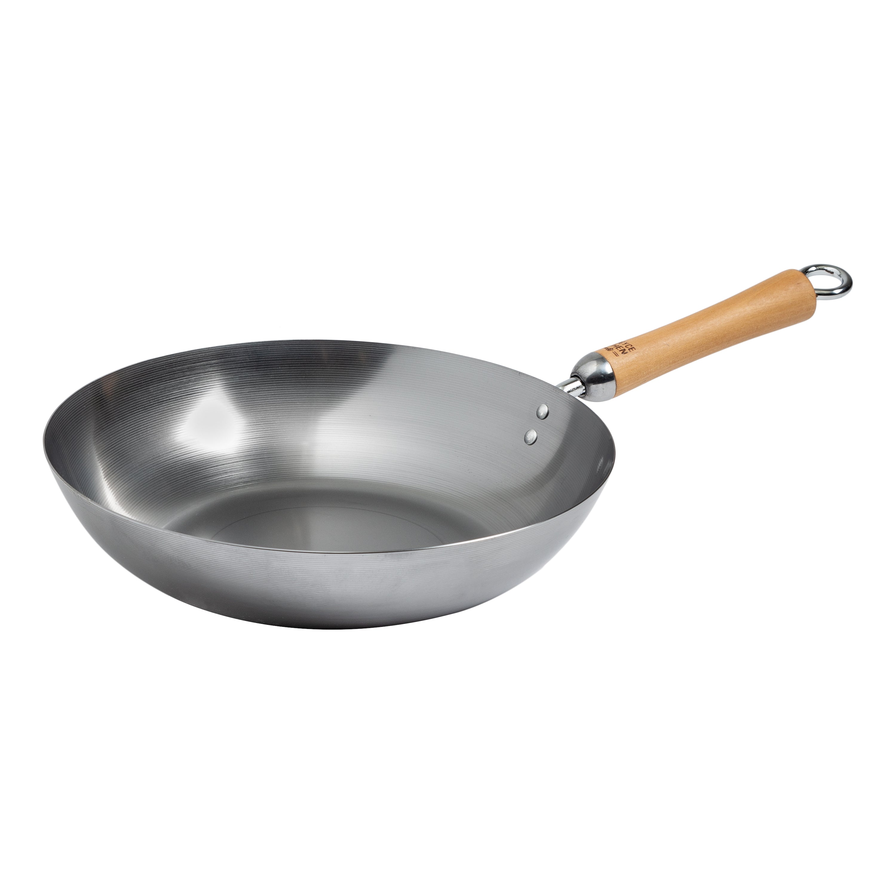 Classic Series 12-Inch Carbon Steel Stir Fry Pan with Birch Handle