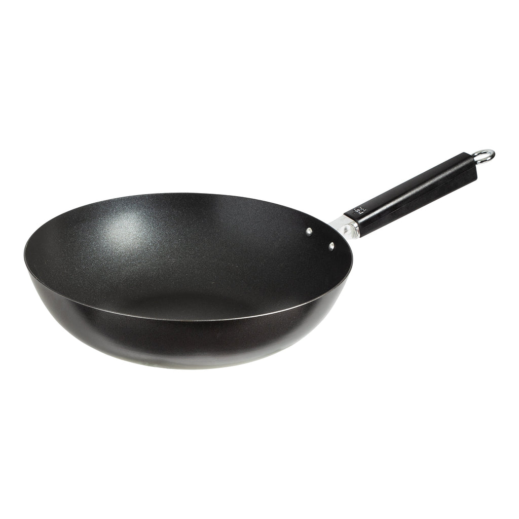 Professional Series 12-Inch Carbon Steel Excalibur Nonstick Stir Fry Pan with Phenolic Handle