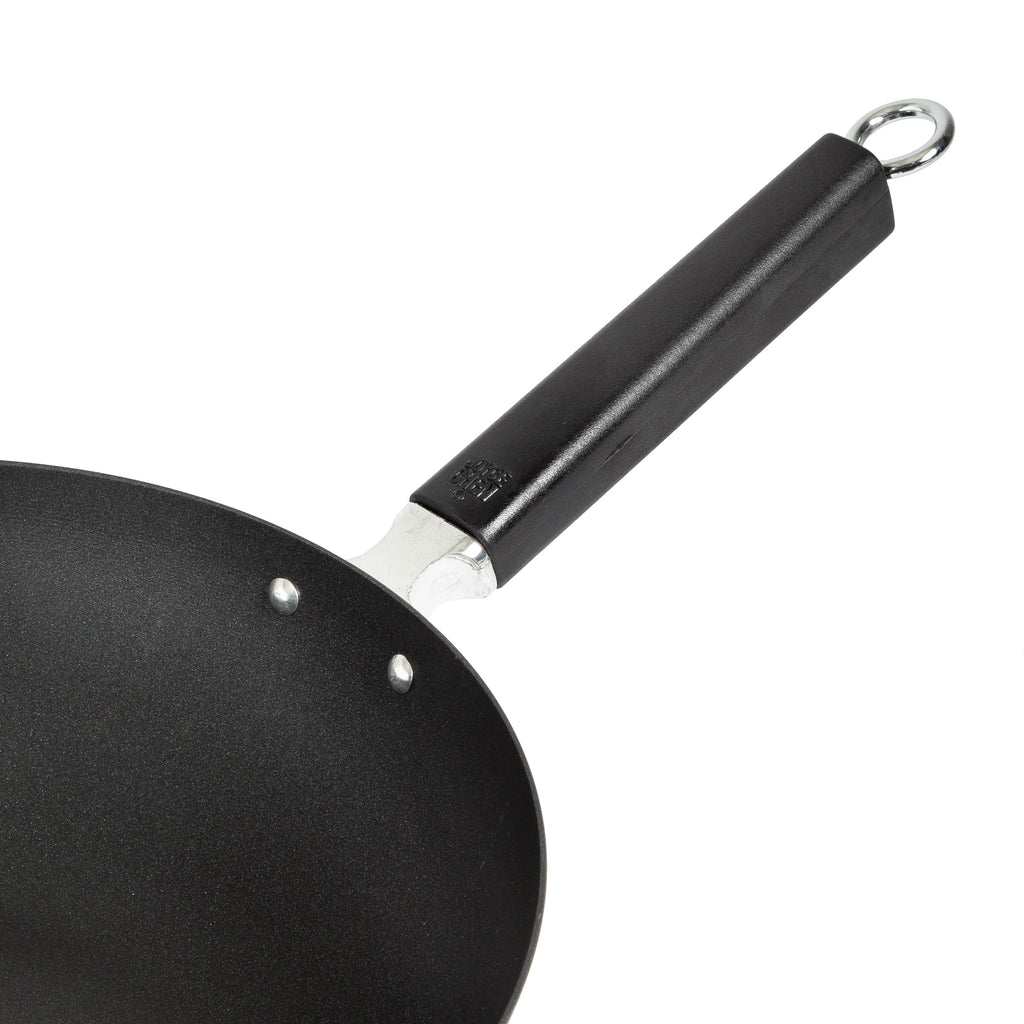 Professional Series 12-Inch Carbon Steel Excalibur Nonstick Stir Fry Pan with Phenolic Handle