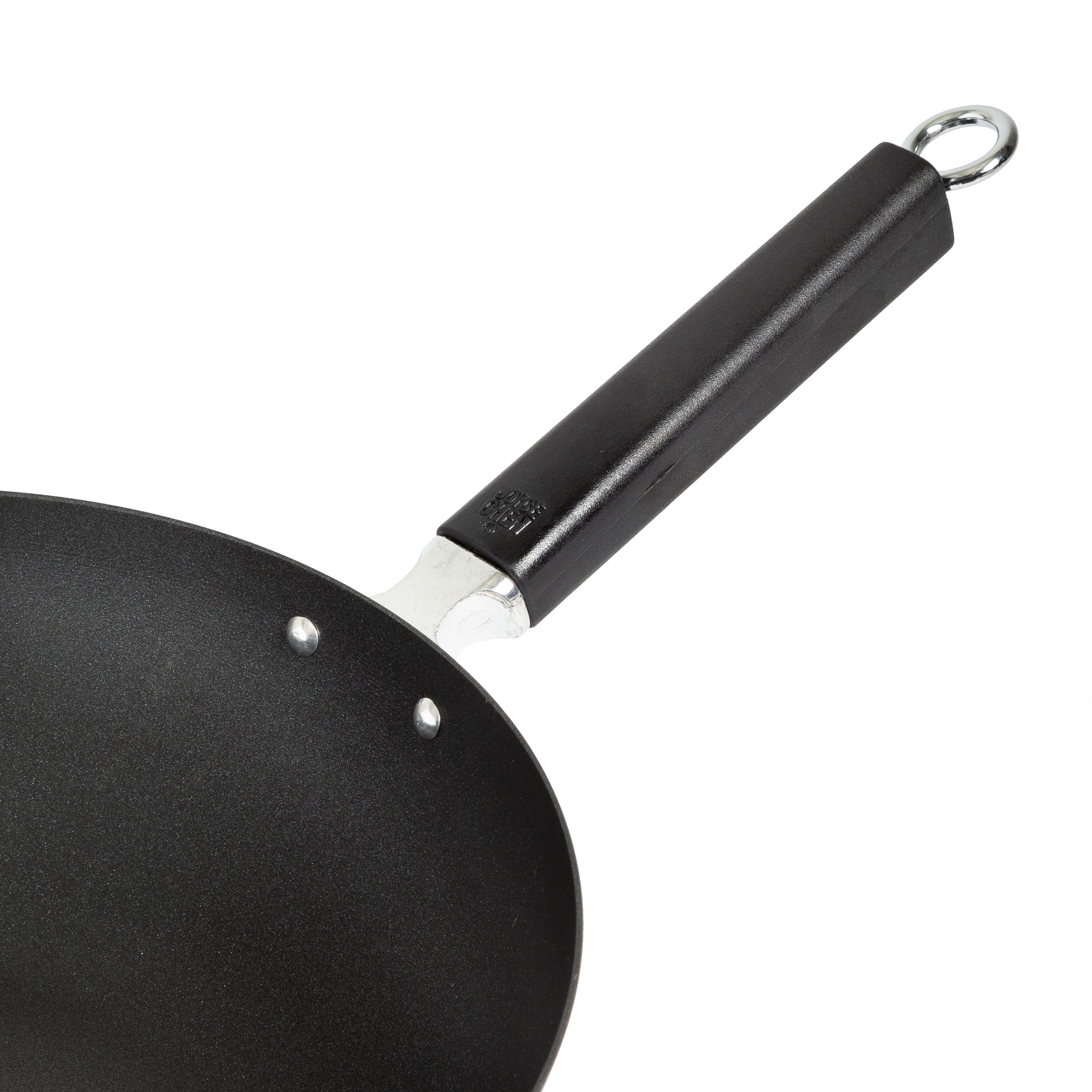 Professional Series 12-Inch Carbon Steel Excalibur Nonstick Stir Fry Pan with Phenolic Handle