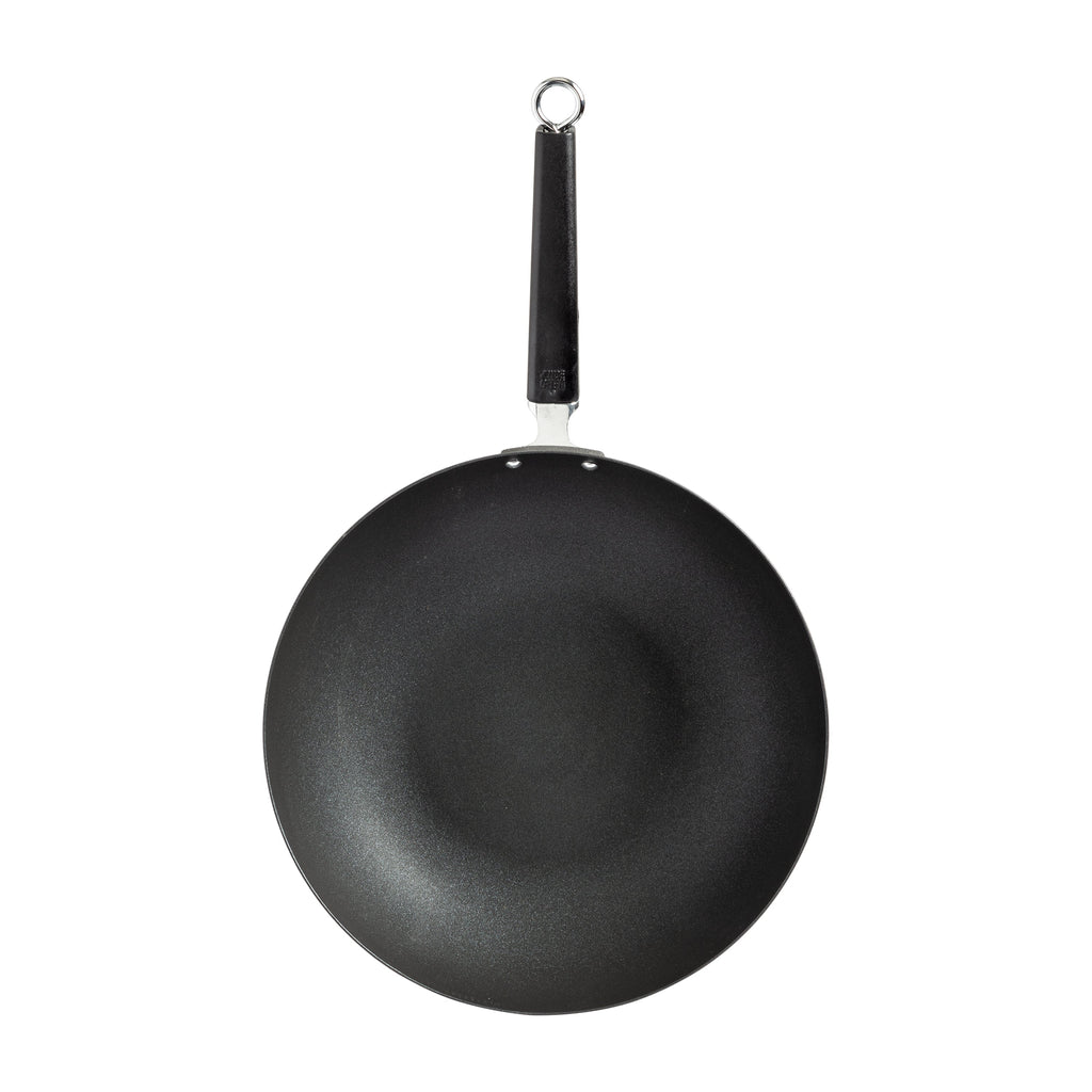 Professional Series 12-Inch Carbon Steel Excalibur Nonstick Stir Fry Pan with Phenolic Handle