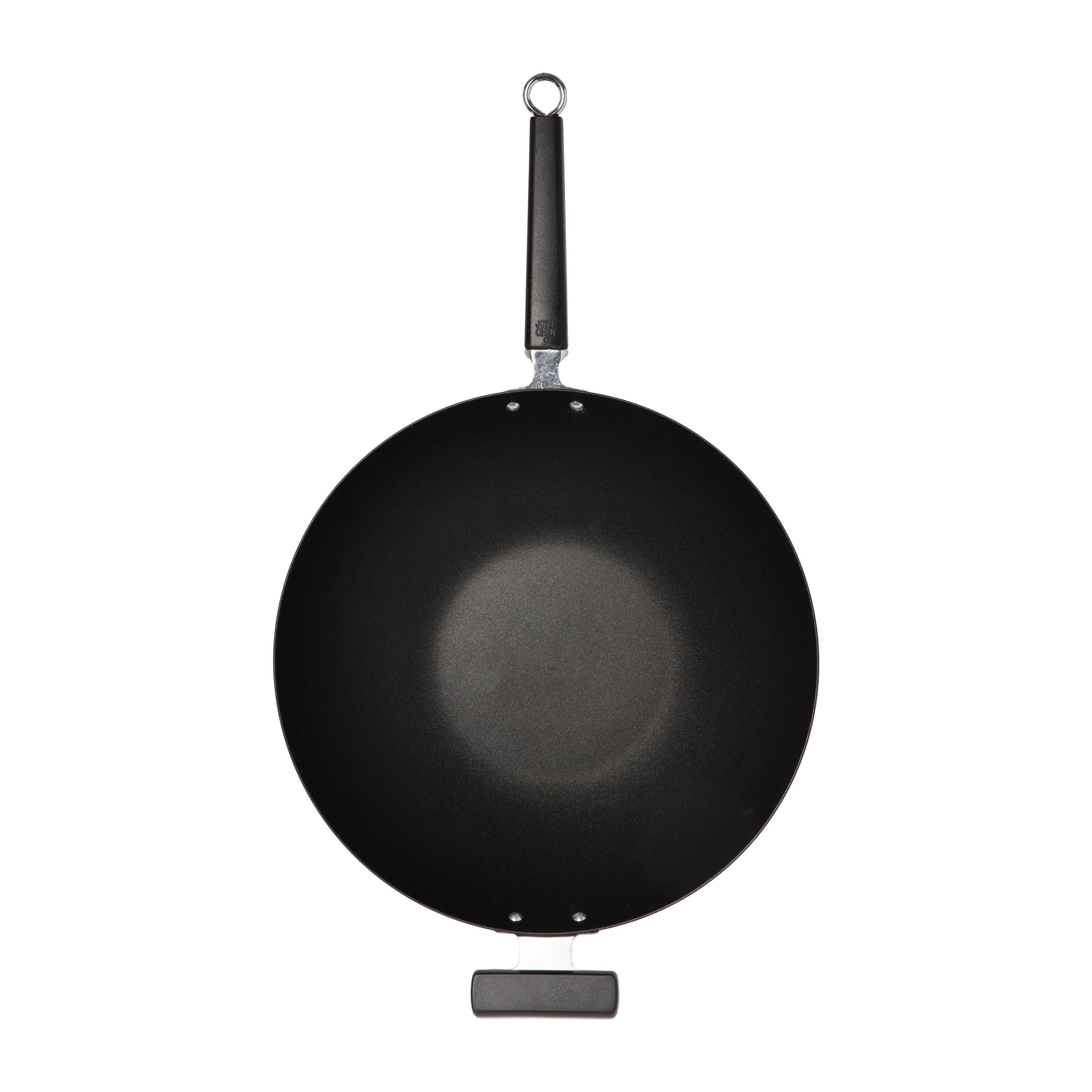 Professional Series 14-Inch Carbon Steel Ceramic Nonstick Flat Bottom Wok with Phenolic Handles