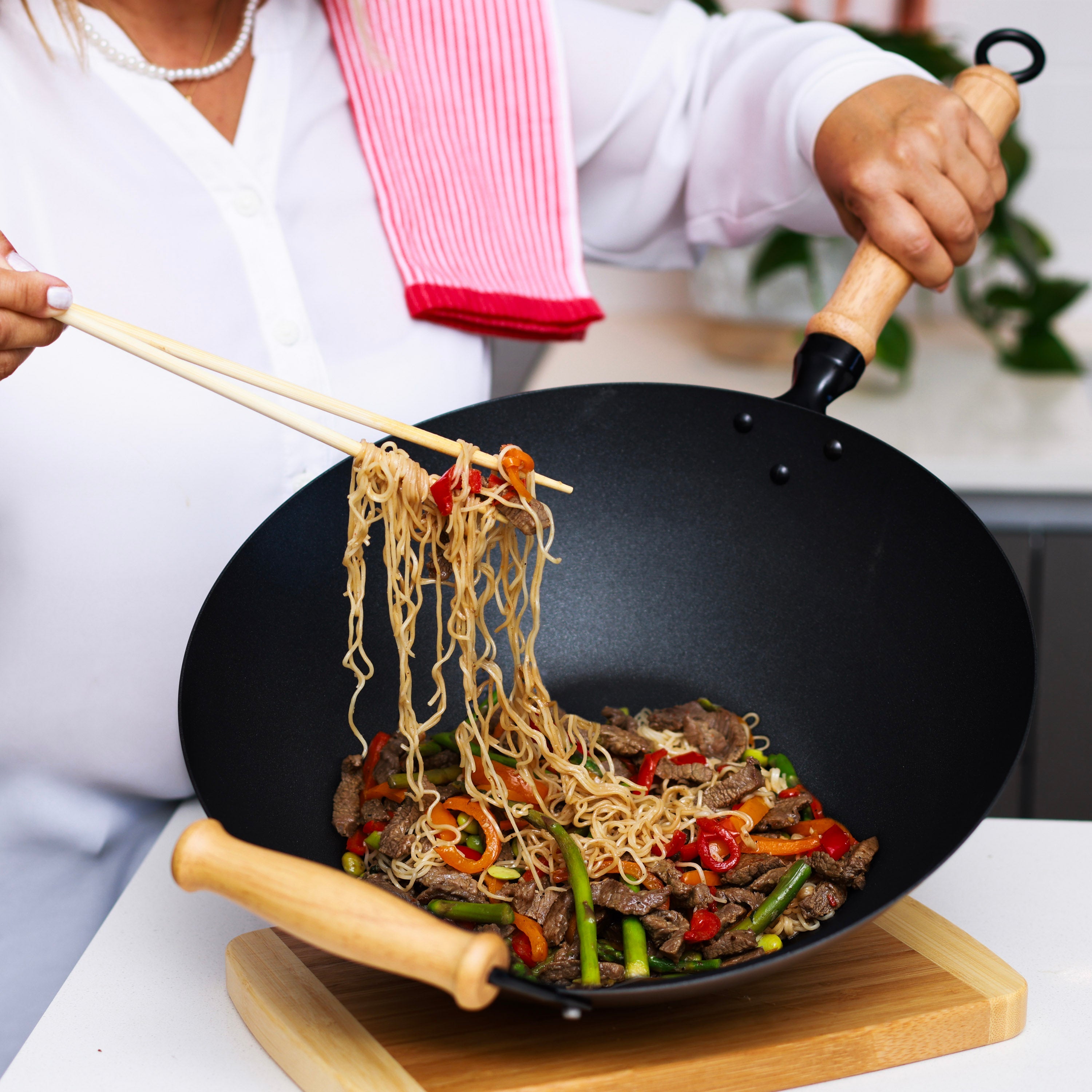 Professional Series Nonstick 14" Wok Bundle, 13 piece