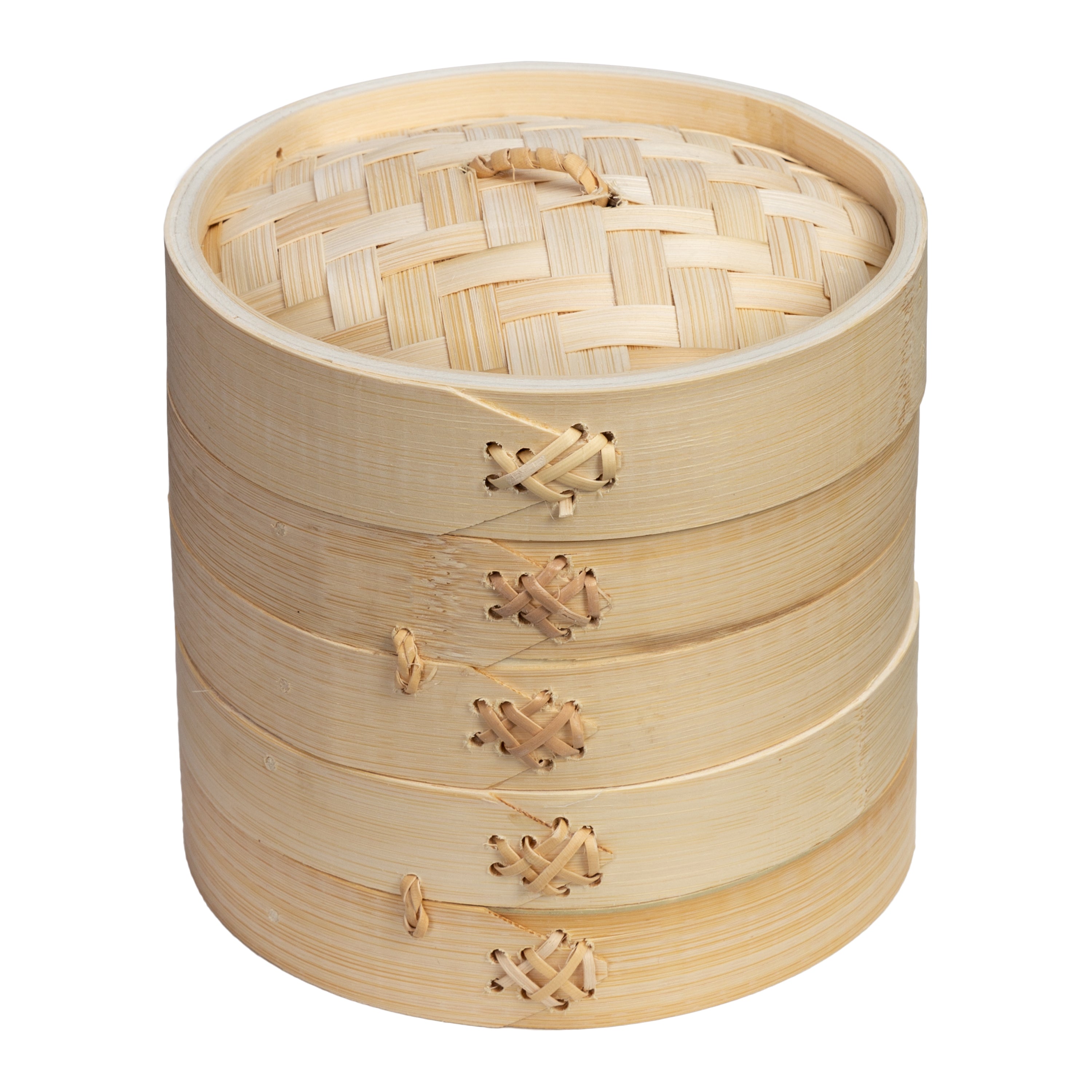 2-Tier Bamboo Steamer Baskets, 6-Inch