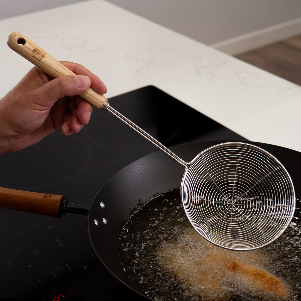 Deluxe Stainless Steel Spider Strainer, 5-Inch Basket