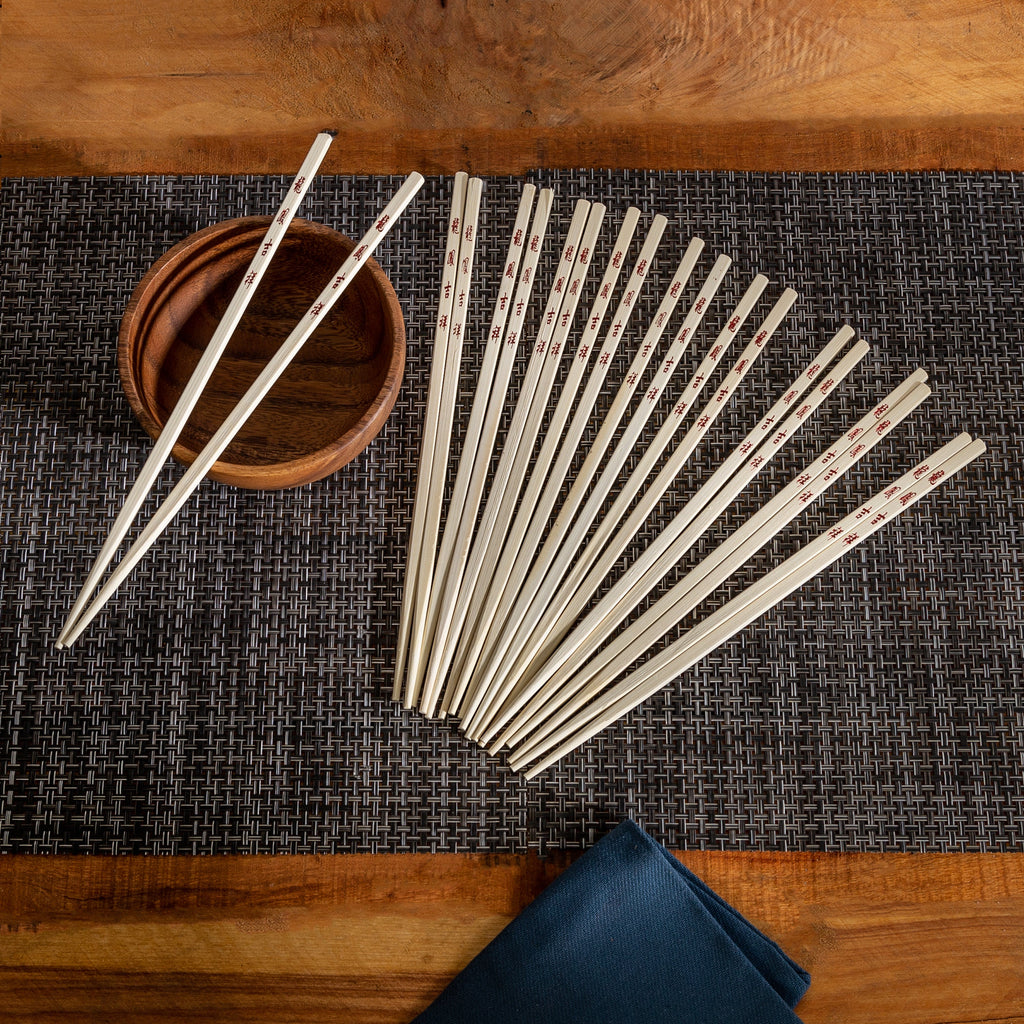 Reusable Bamboo Chopsticks Set, 10 Pair