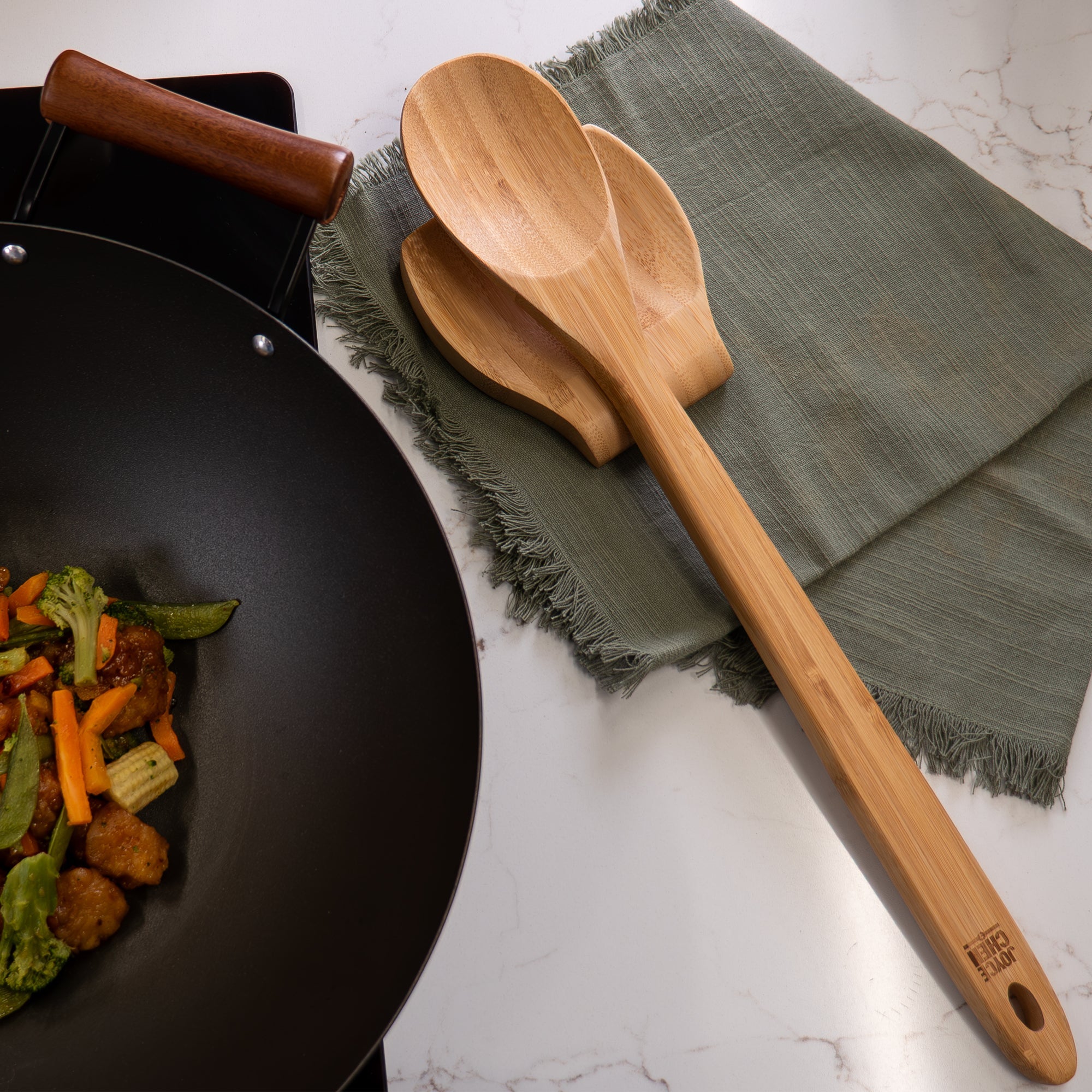 Burnished Bamboo Mixing Spoon, 18-Inch