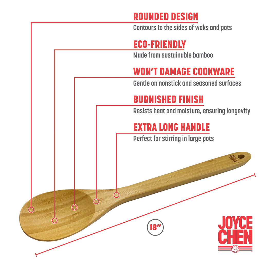Burnished Bamboo Mixing Spoon, 18-Inch