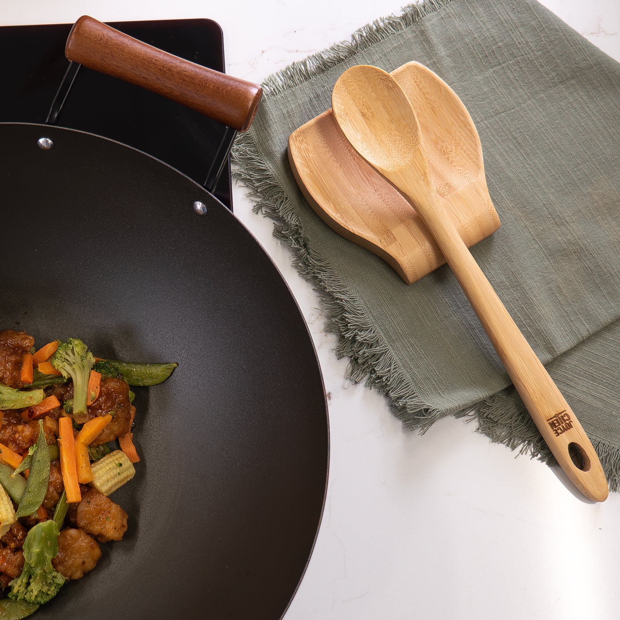 Burnished Bamboo Mixing Spoon, 12-Inch