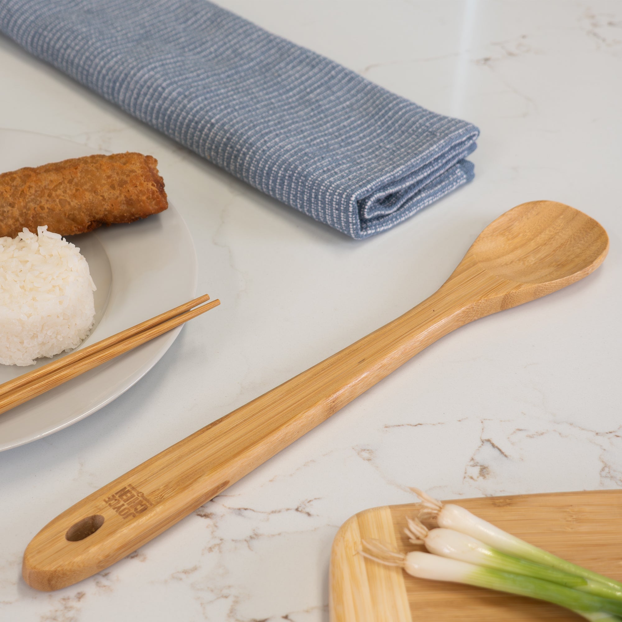 Burnished Bamboo Mixing Spoon, 15-Inch