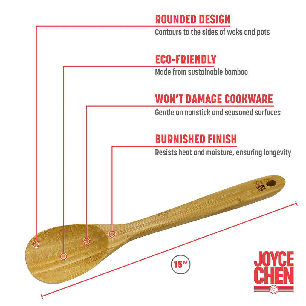 Burnished Bamboo Mixing Spoon, 15-Inch
