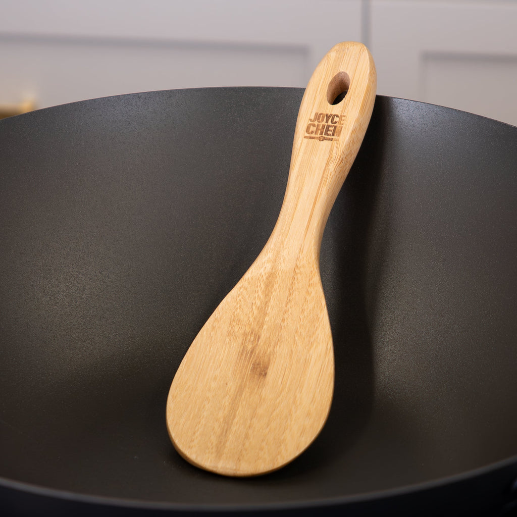 Burnished Bamboo Rice Paddle, 9-Inch