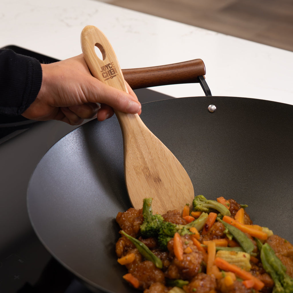 Burnished Bamboo Rice Paddle, 9-Inch