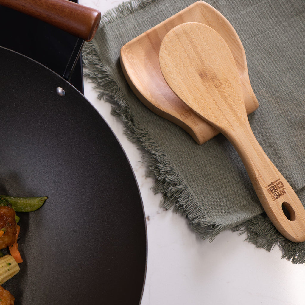 Burnished Bamboo Rice Paddle, 9-Inch