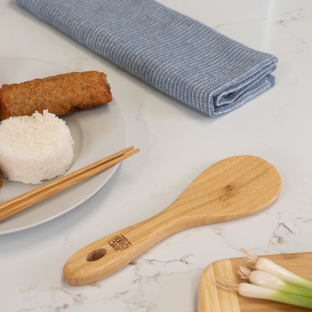 Burnished Bamboo Rice Paddle, 9-Inch