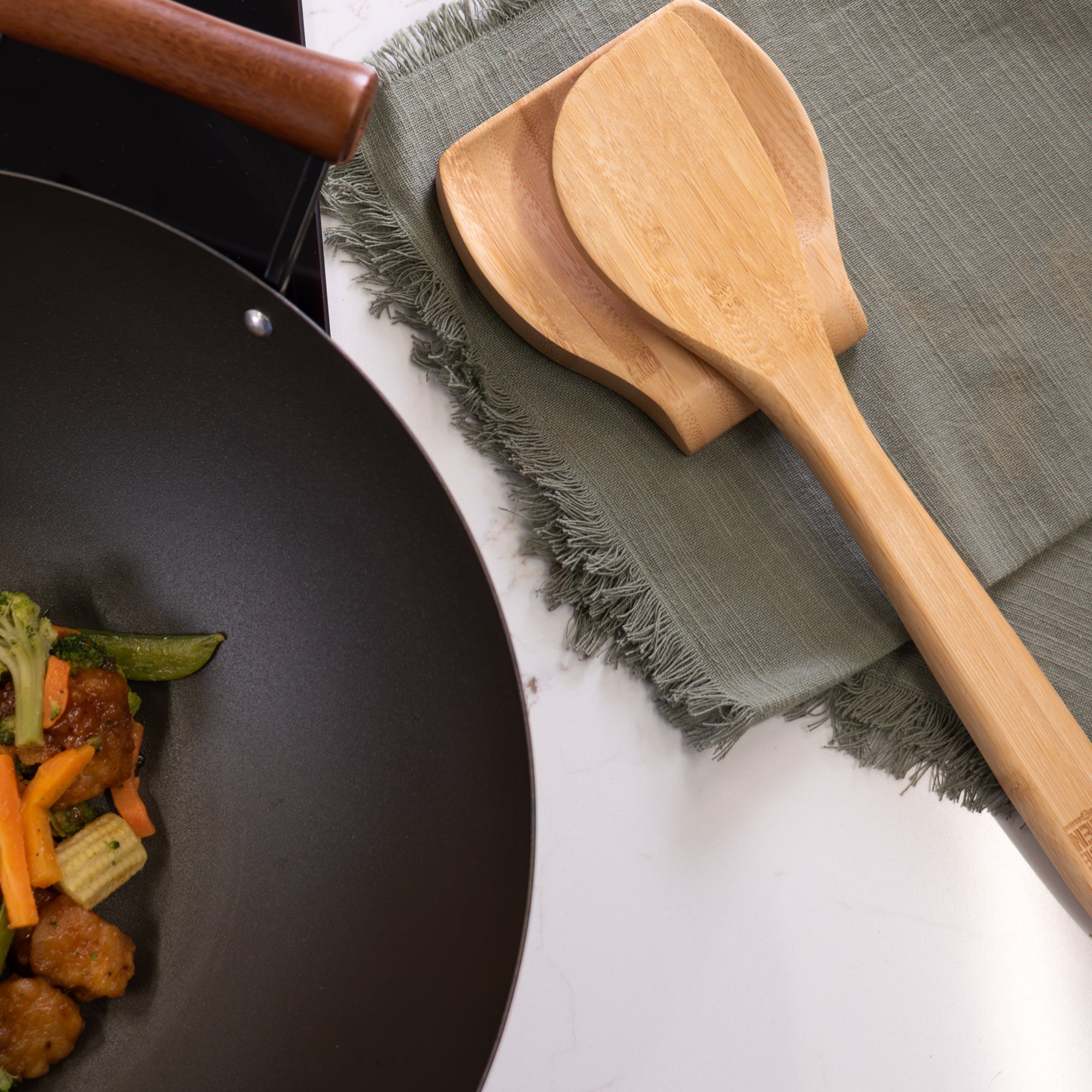 Burnished Bamboo Wok Spatula, 13-Inch