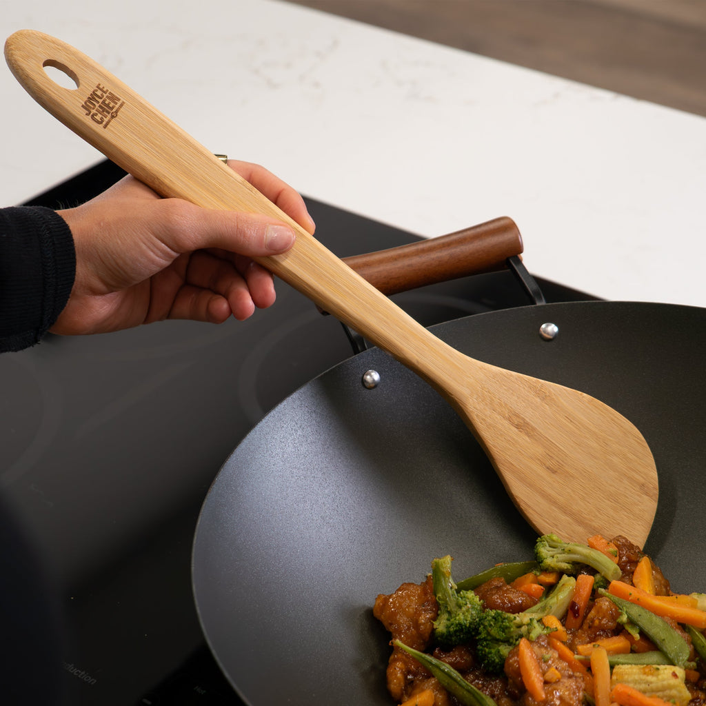 Burnished Bamboo Wok Spatula, 15-Inch