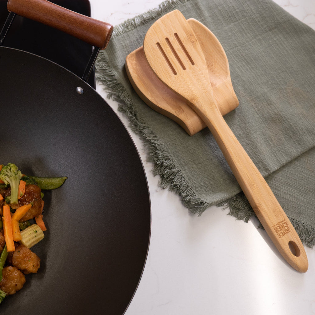 Burnished Bamboo Slotted Spatula, 13-Inch