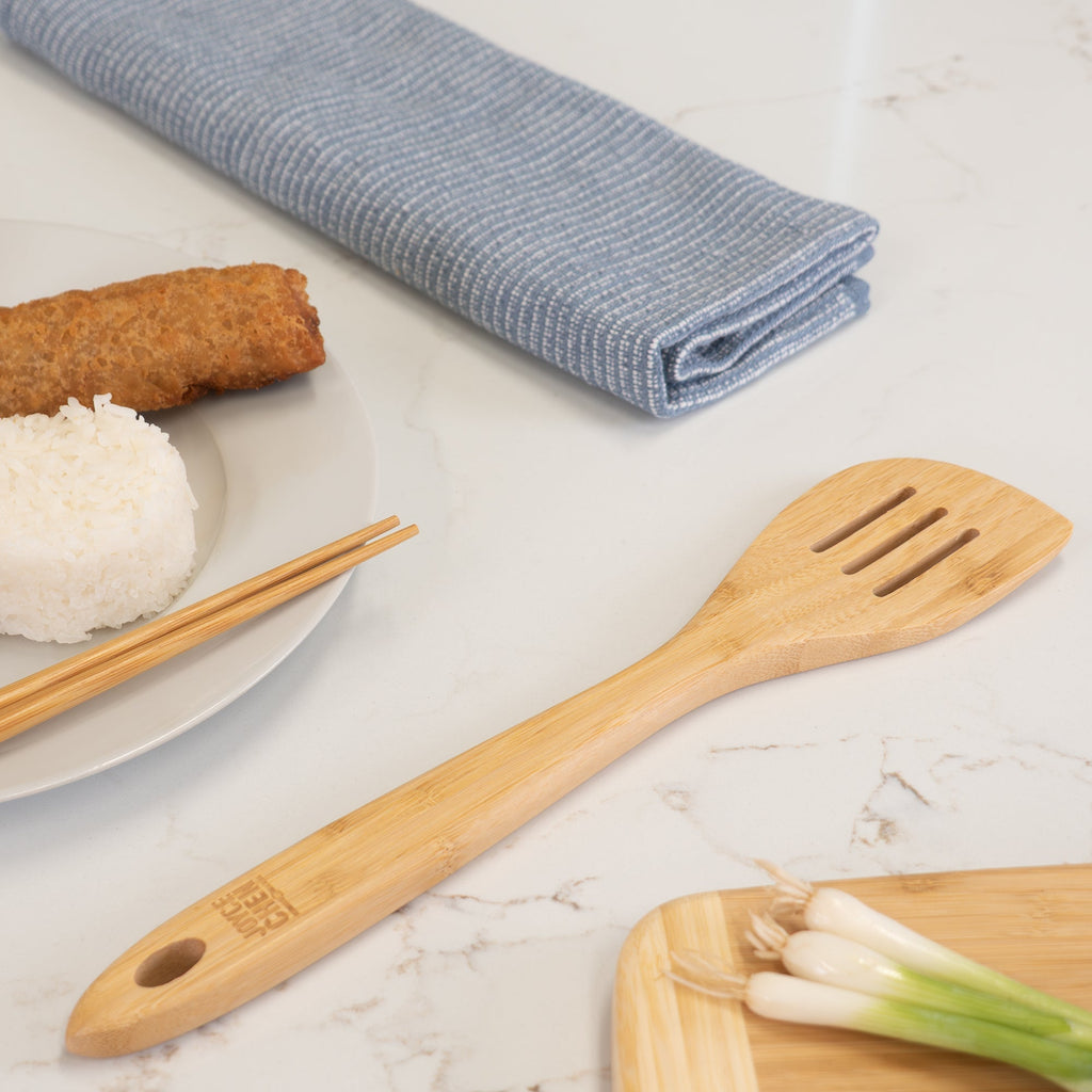 Burnished Bamboo Slotted Spatula, 13-Inch