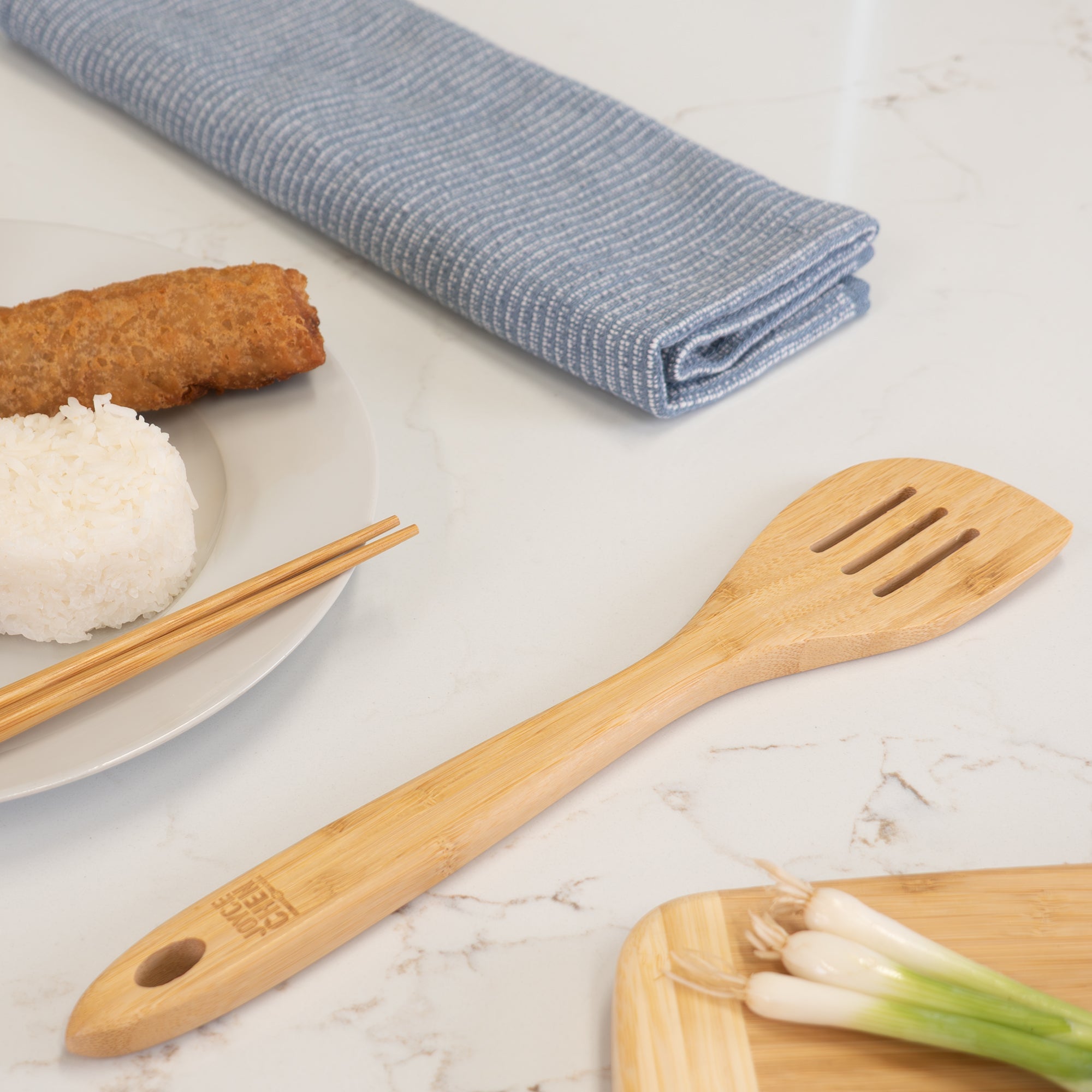 Burnished Bamboo Slotted Spatula, 13-Inch