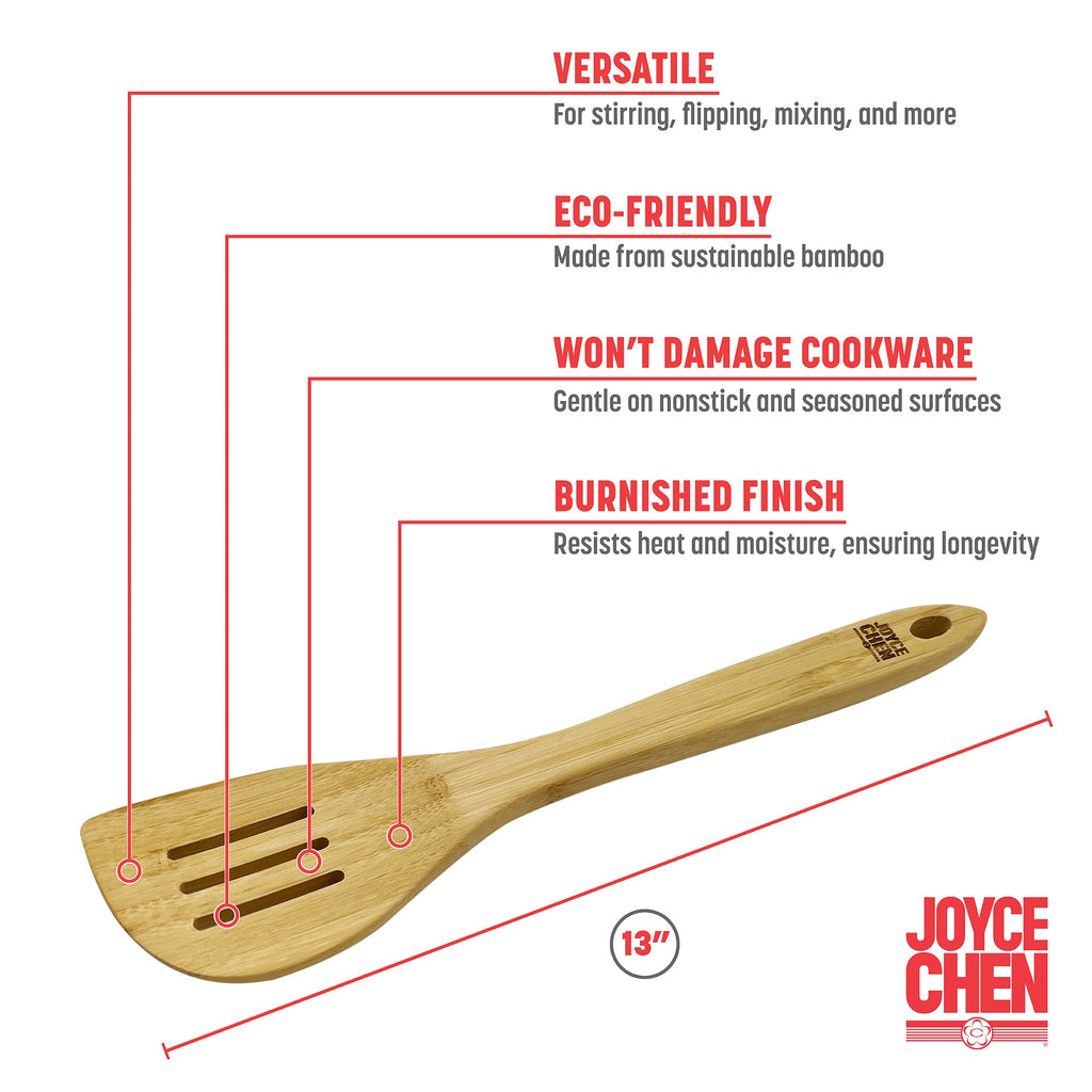Burnished Bamboo Slotted Spatula, 13-Inch