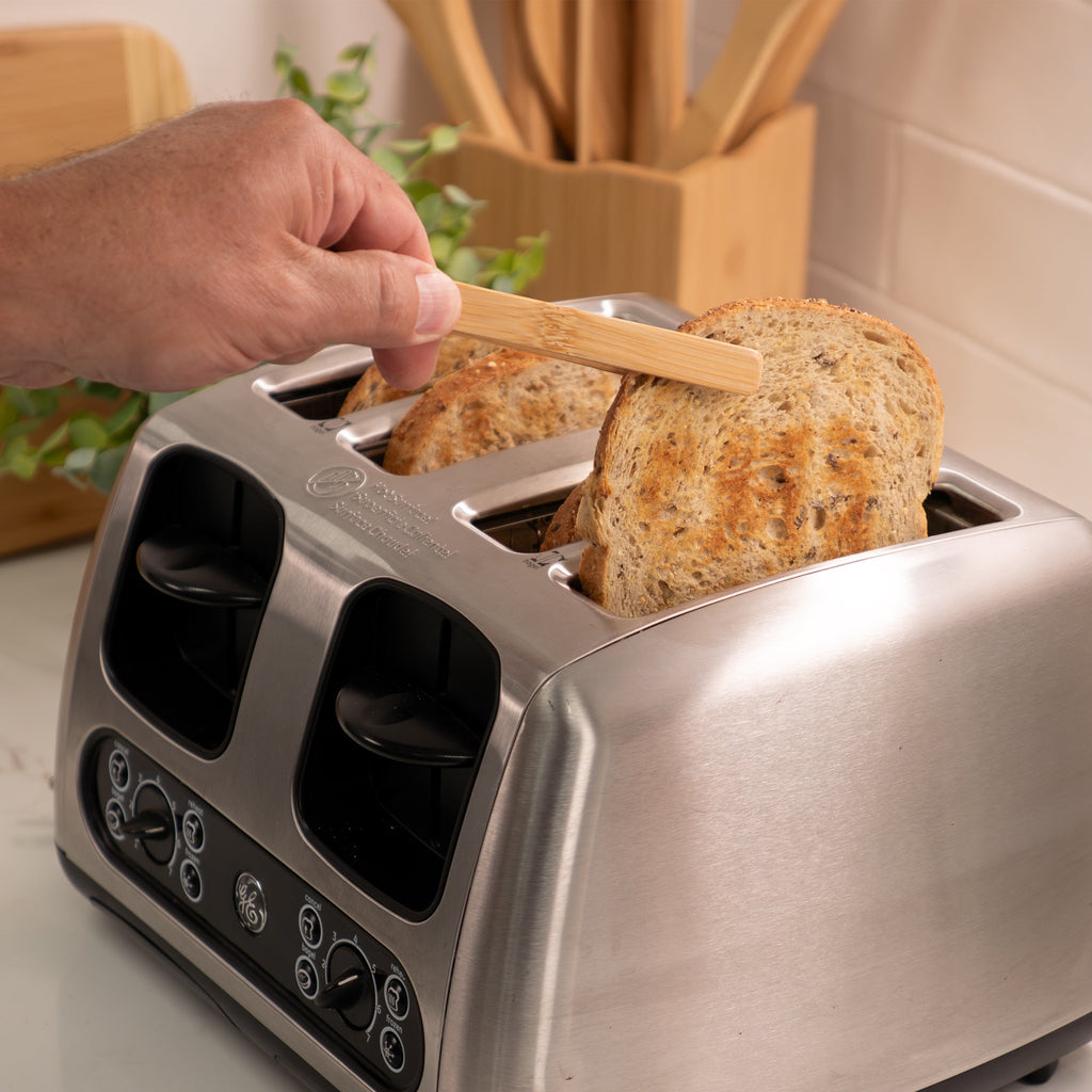 Burnished Bamboo Toaster Tongs, 6.5 Inch