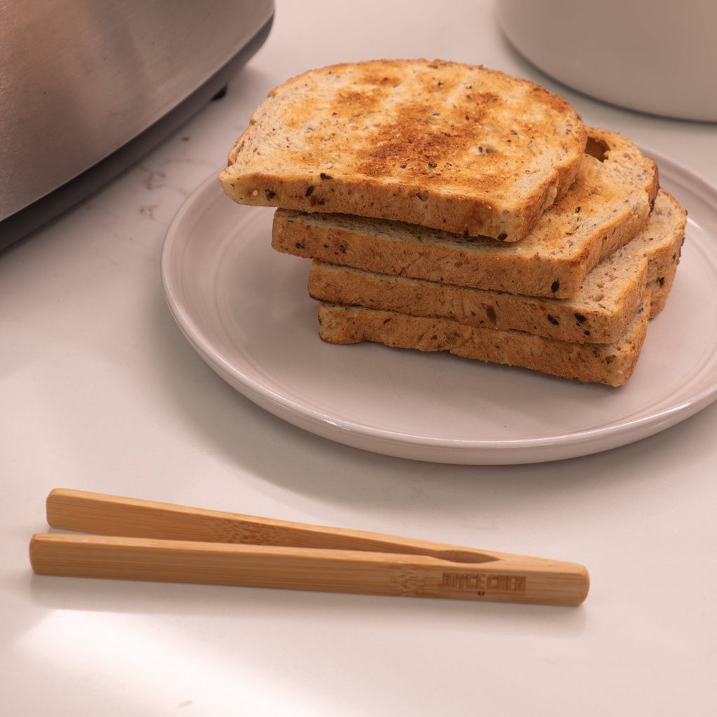 Burnished Bamboo Toaster Tongs, 6.5 Inch