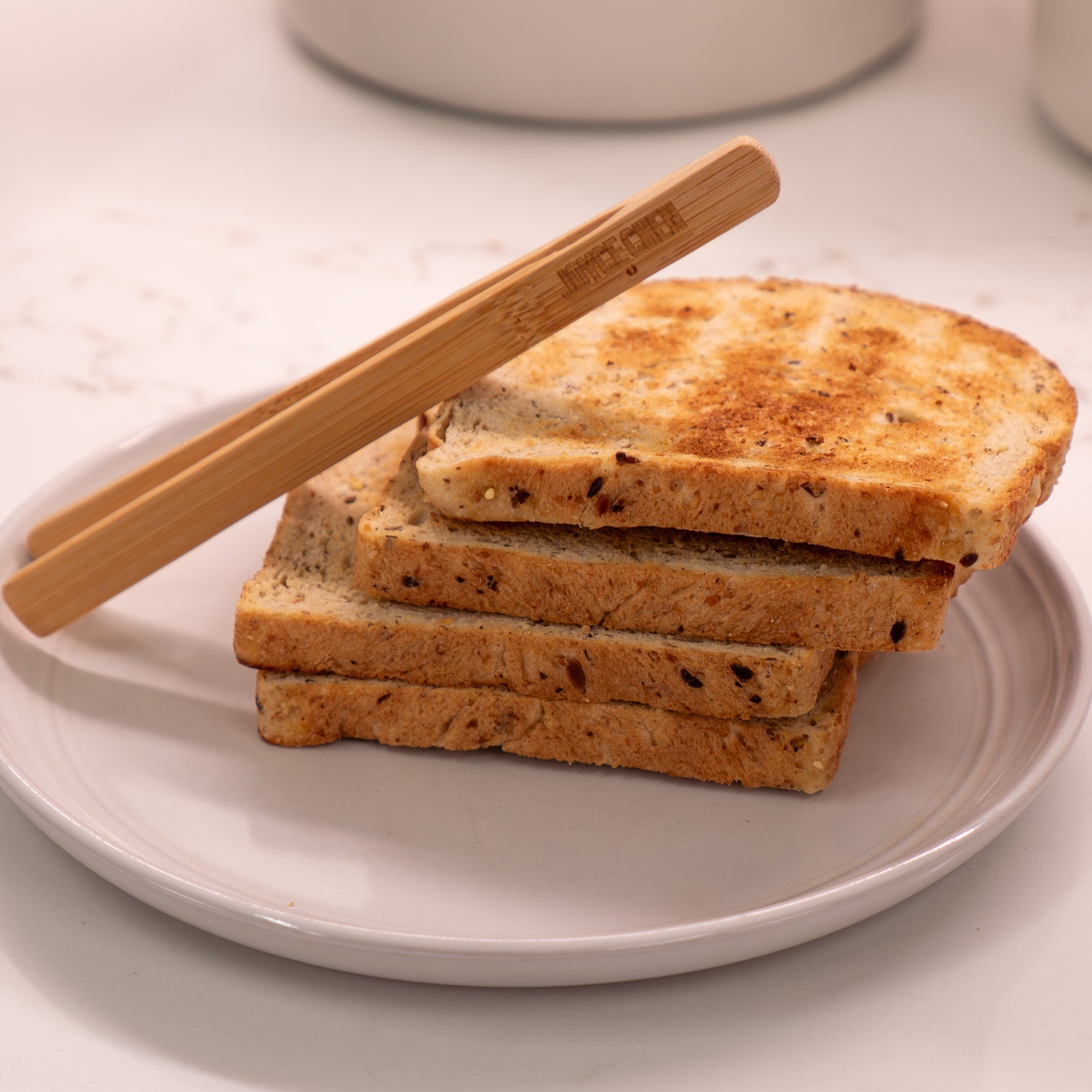 Burnished Bamboo Toaster Tongs, 6.5 Inch