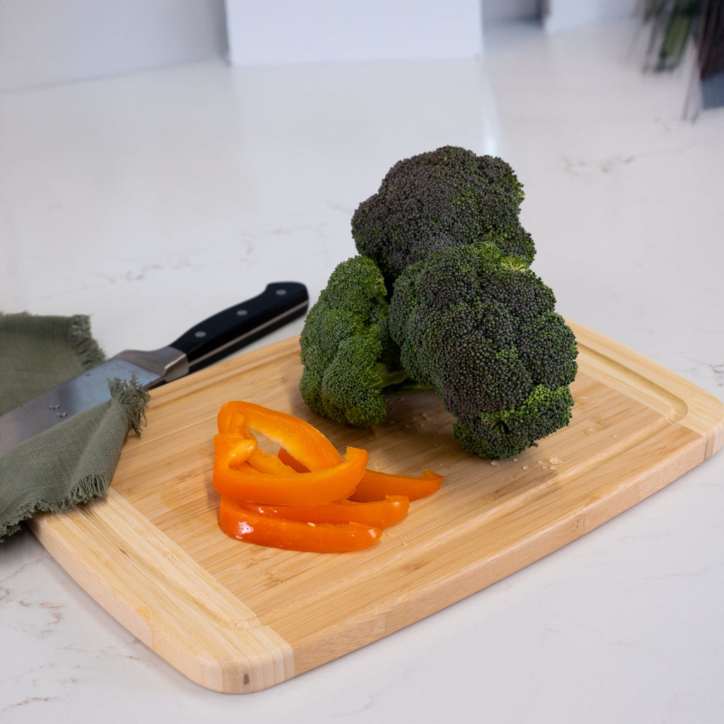 Large Burnished Bamboo Cutting Board, 10x15-Inch