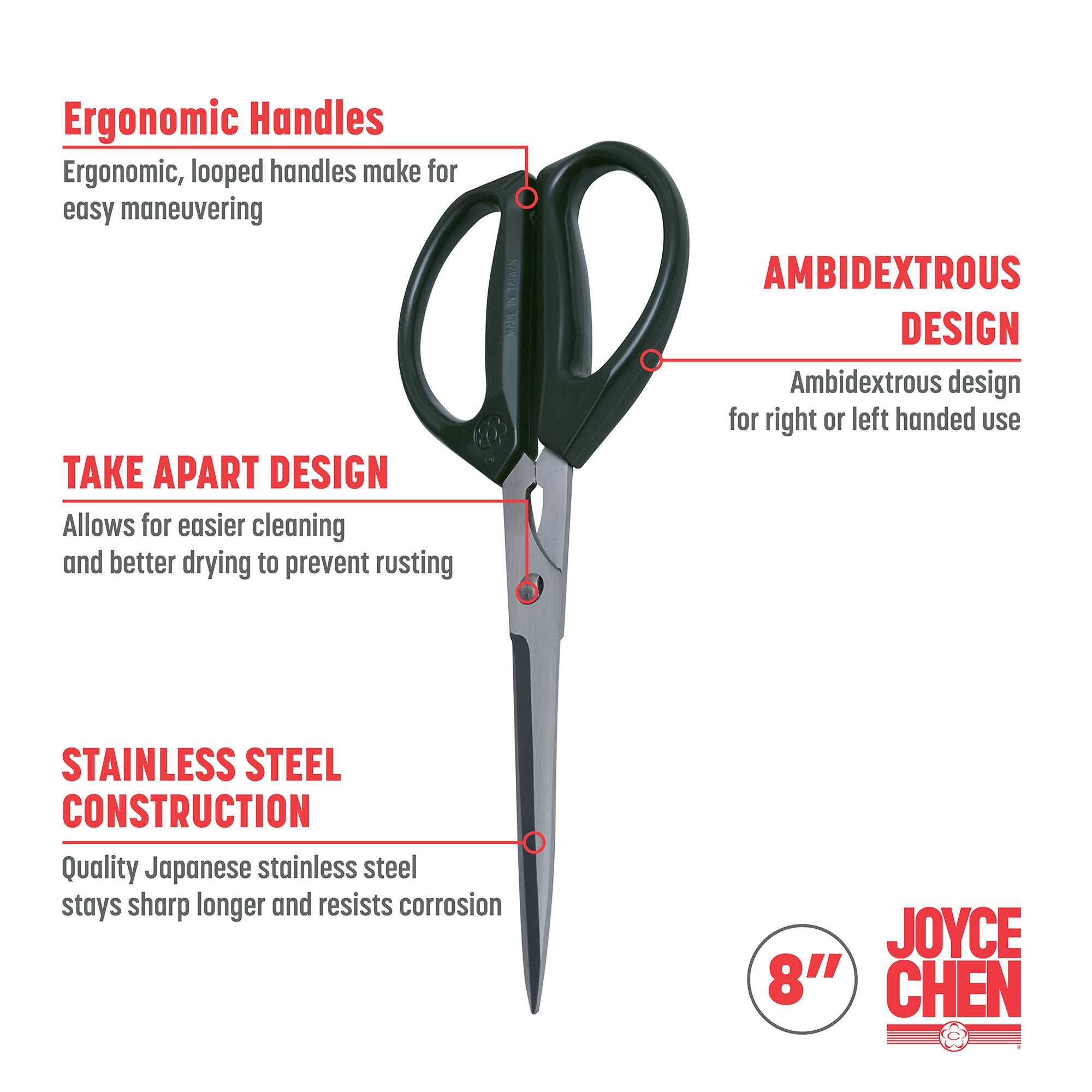 Deluxe Unlimited Kitchen Scissors, 8" - Dark Olive