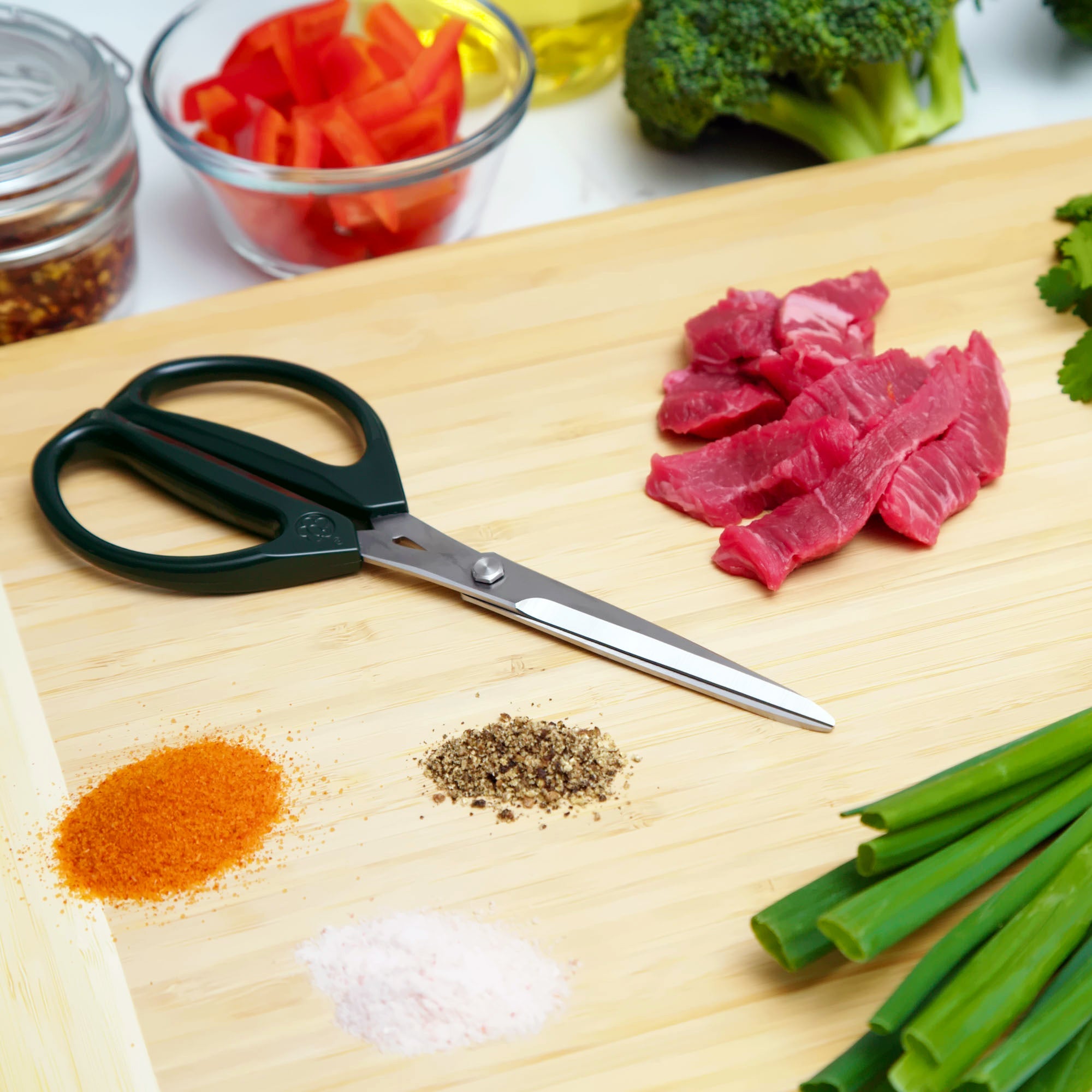 Deluxe Unlimited Kitchen Scissors, 8" - Dark Olive