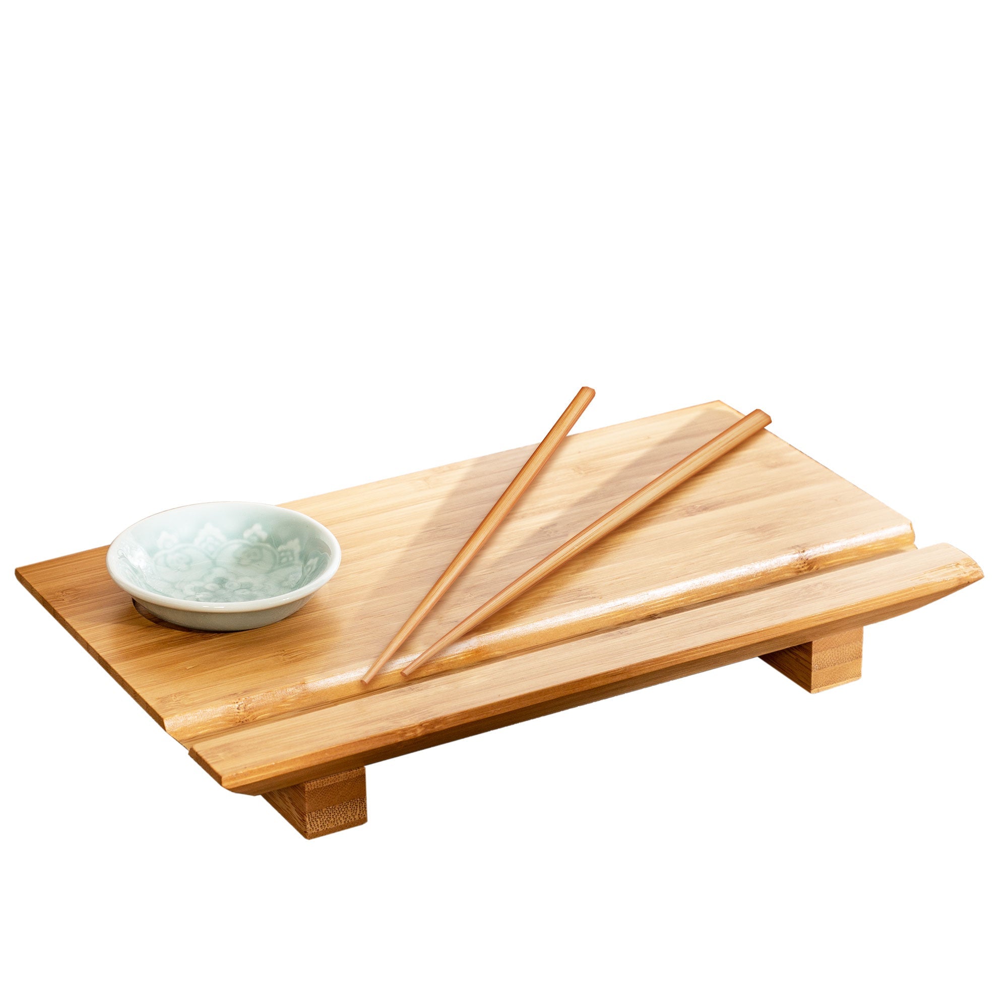 Burnished Bamboo Sushi Board Set