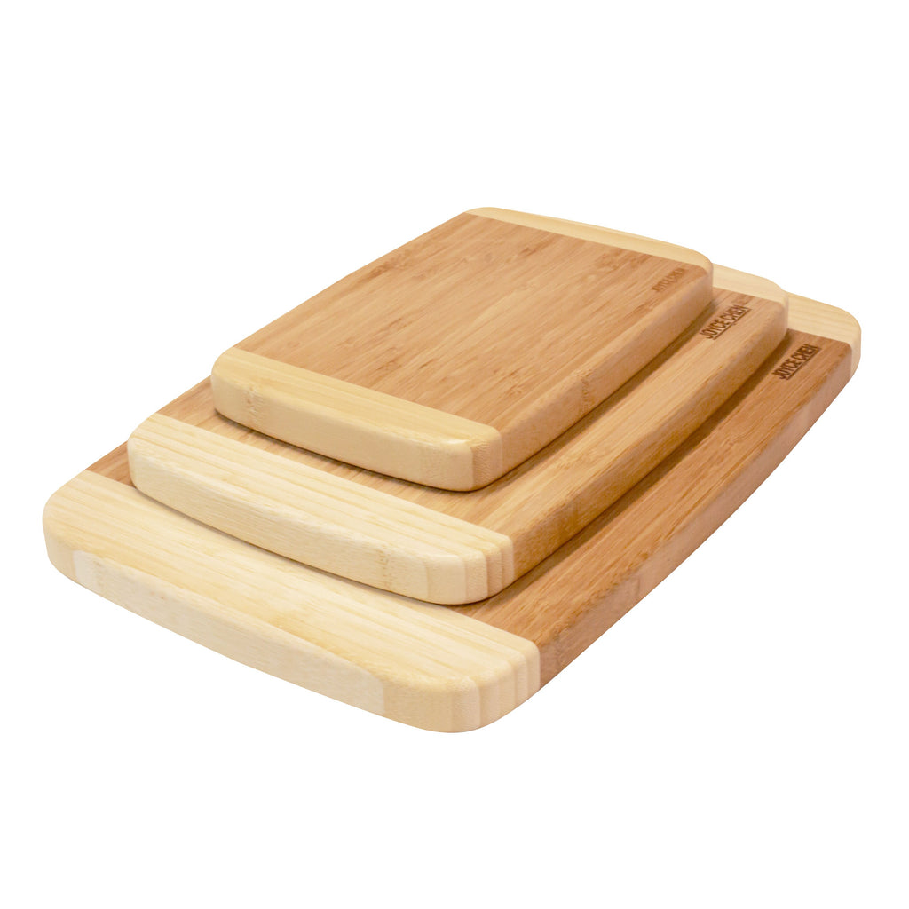 Burnished Bamboo Cutting Board Set, 3 pack