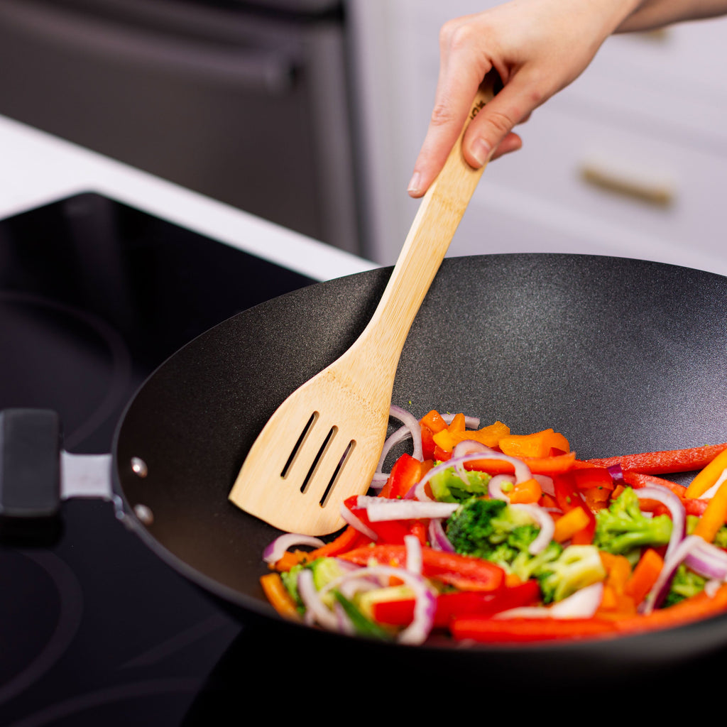 11 Piece Burnished Bamboo Utensil Set