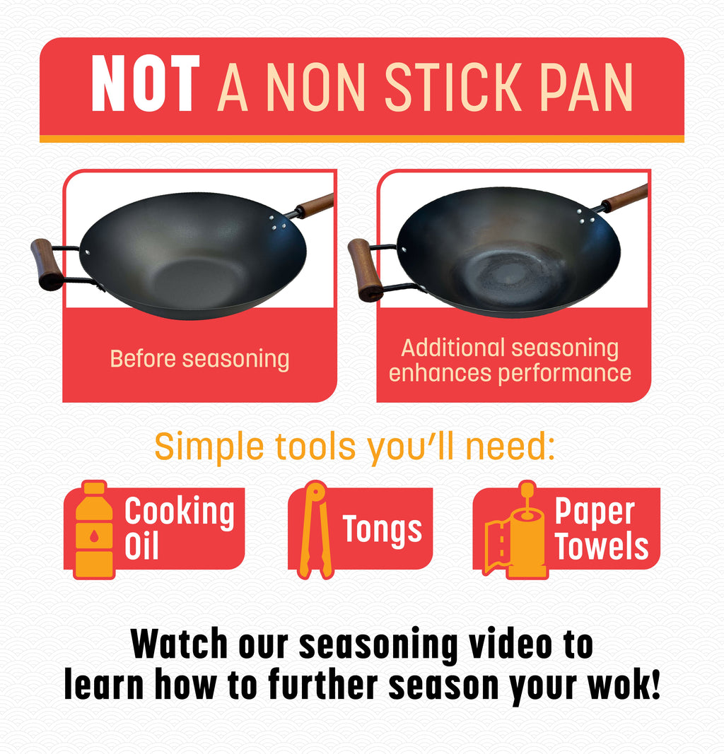 Classic Series 12-Inch Carbon Steel Preseasoned Stir Fry Pan