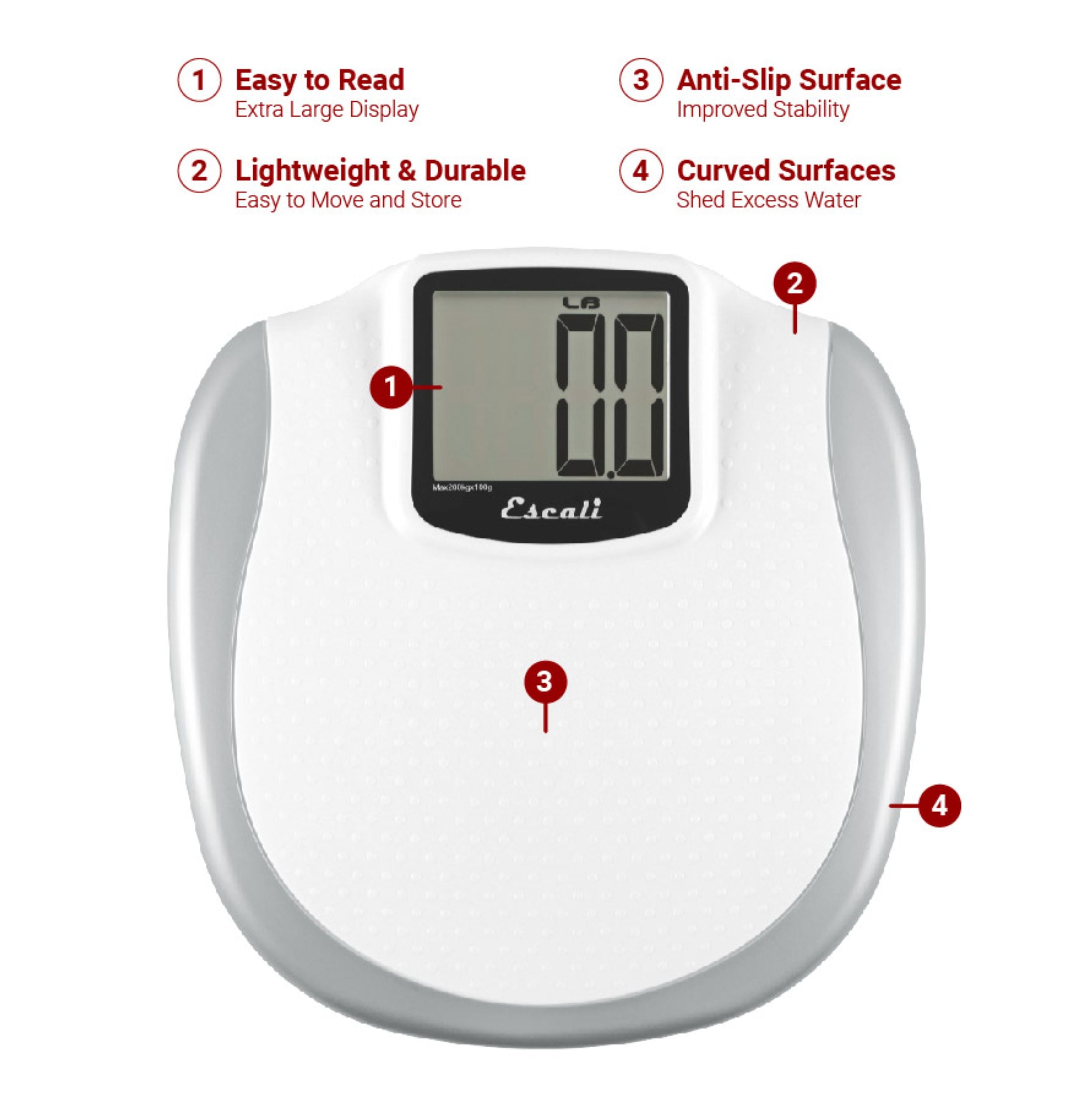 Large Display Bathroom Scale