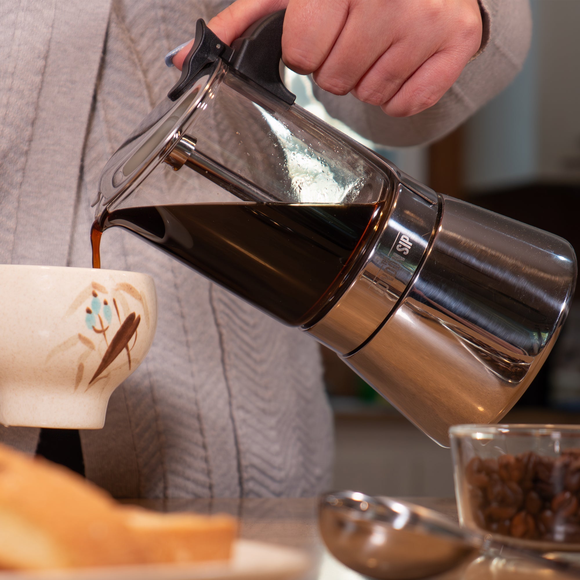 Glass Stovetop Espresso Coffee Maker