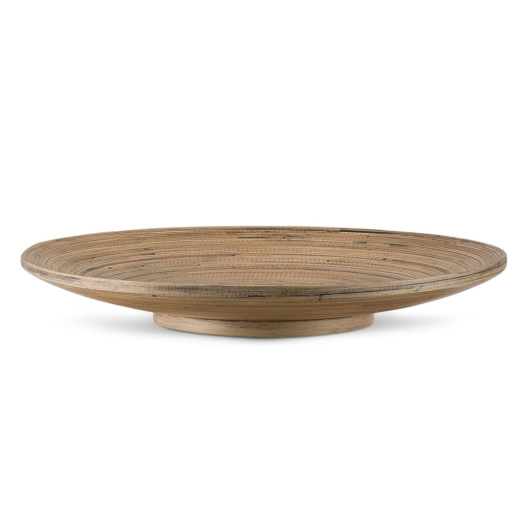 Lexa Bamboo Footed Plate, 12 Inch