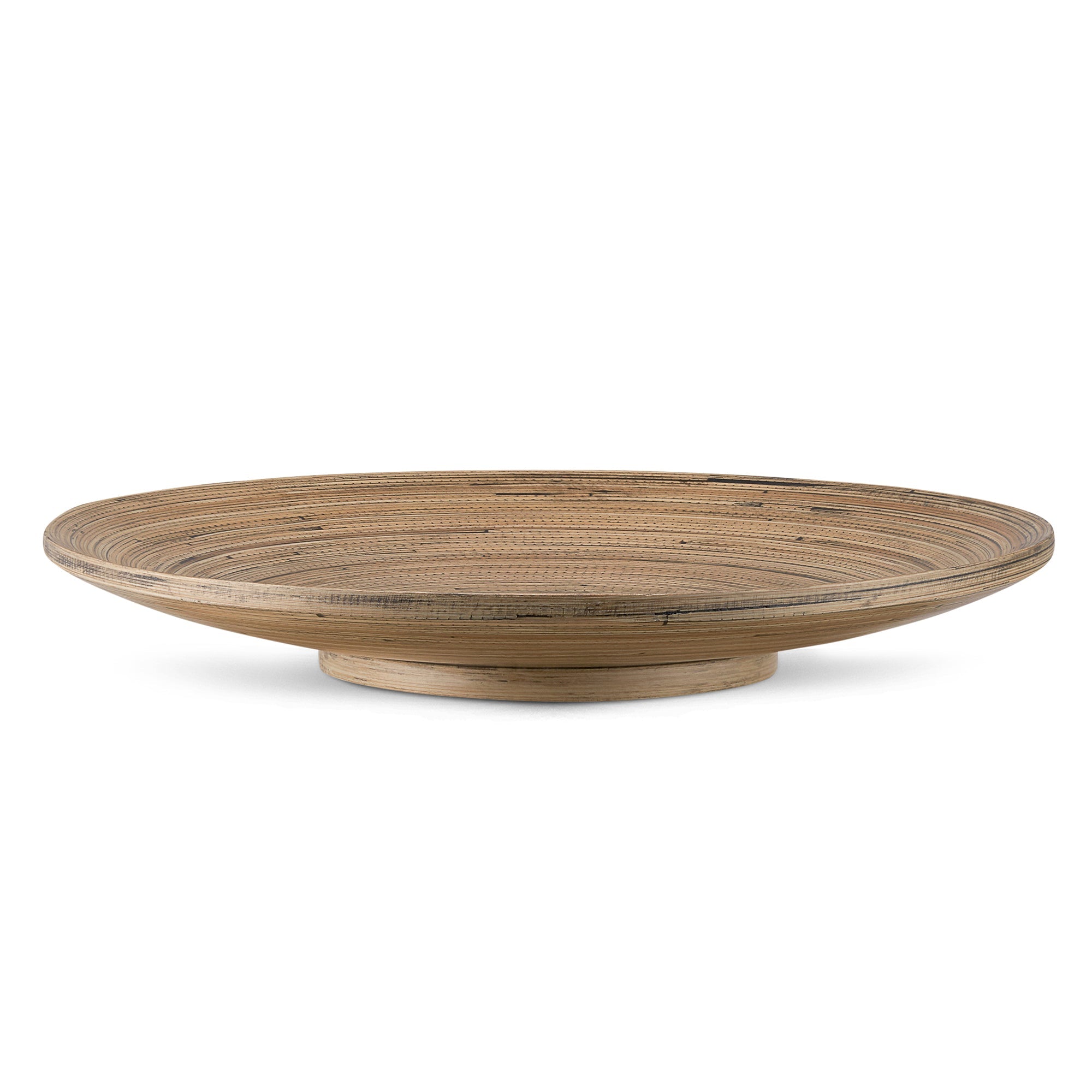 Lexa Bamboo Footed Plate, 12 Inch