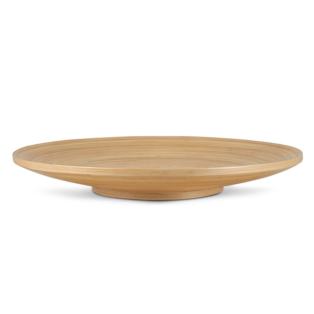 Lexa Bamboo Footed Plate, 12 Inch