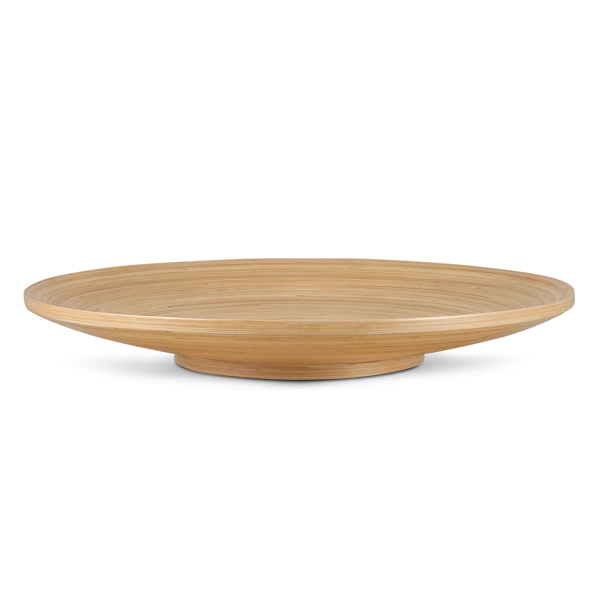 Lexa Bamboo Footed Plate, 12 Inch