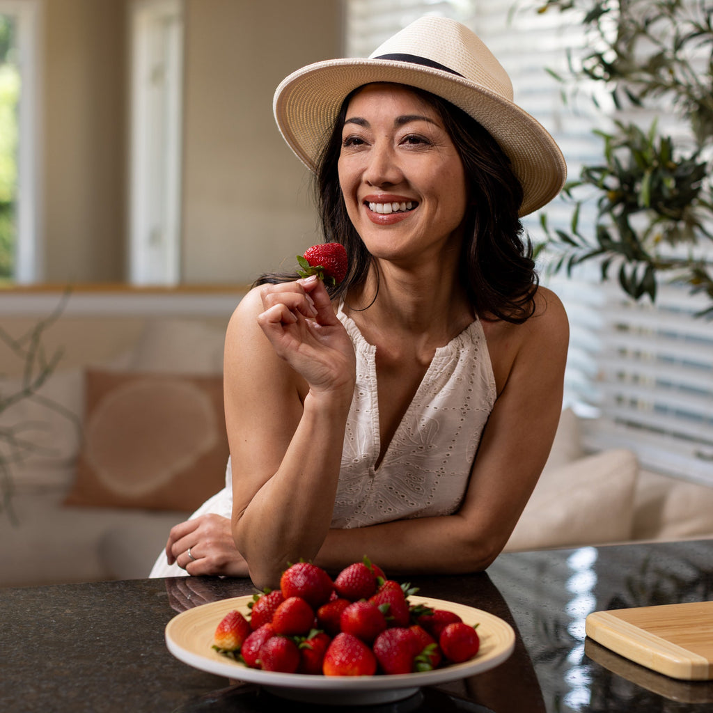 Lexa Bamboo Footed Plate, 12 Inch