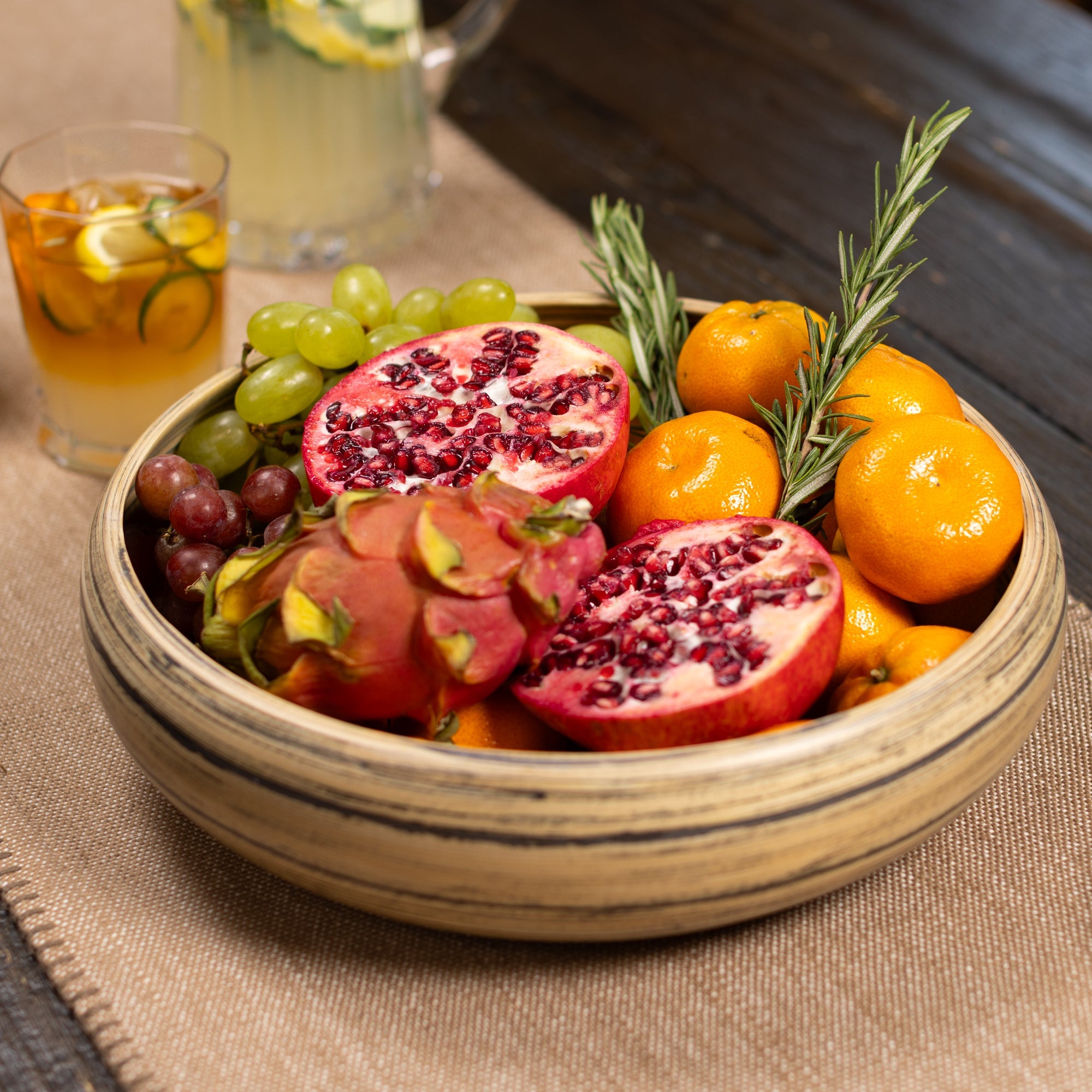 Lexa Bamboo Fruit Bowl, 12 Inch