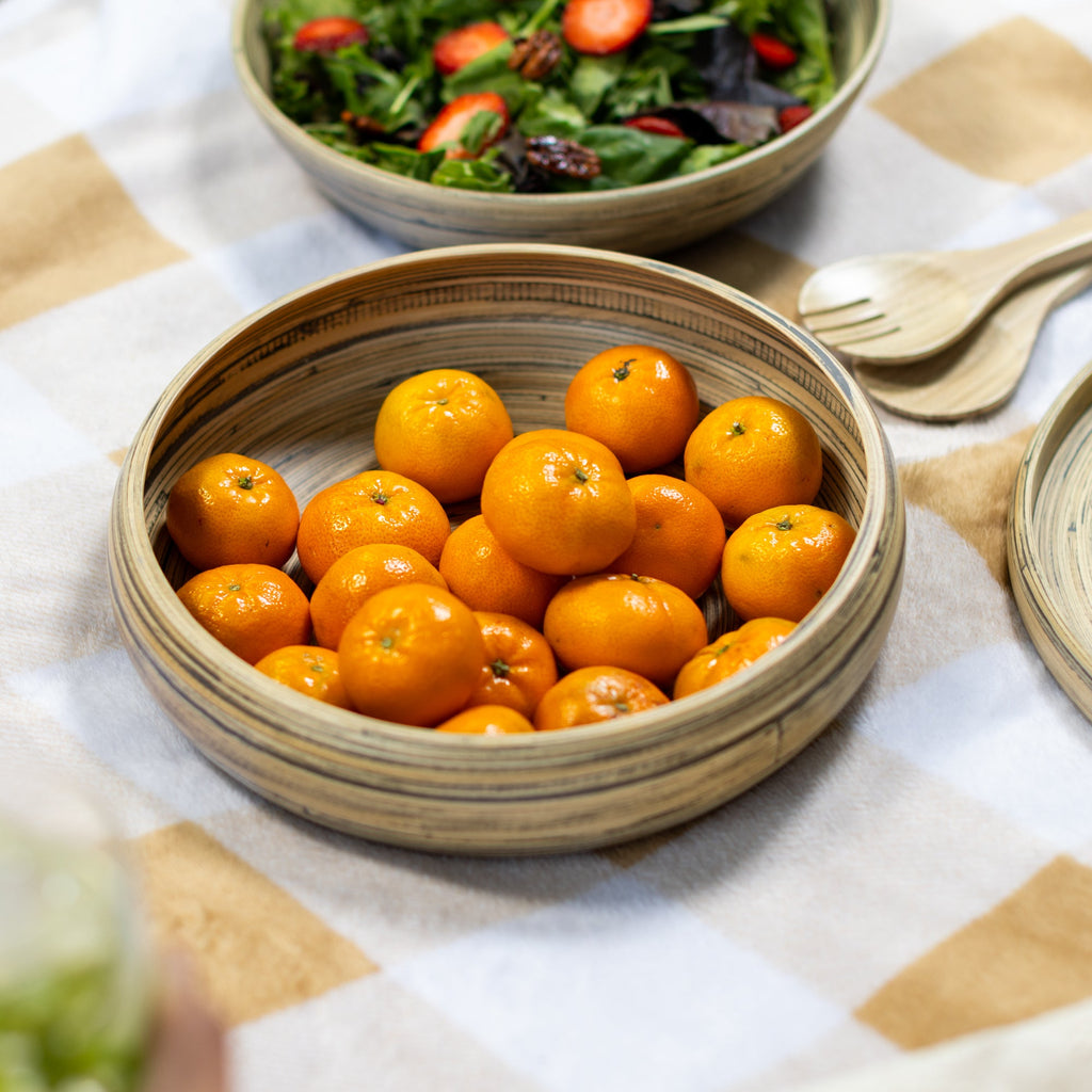 Lexa Bamboo Fruit Bowl, 12 Inch