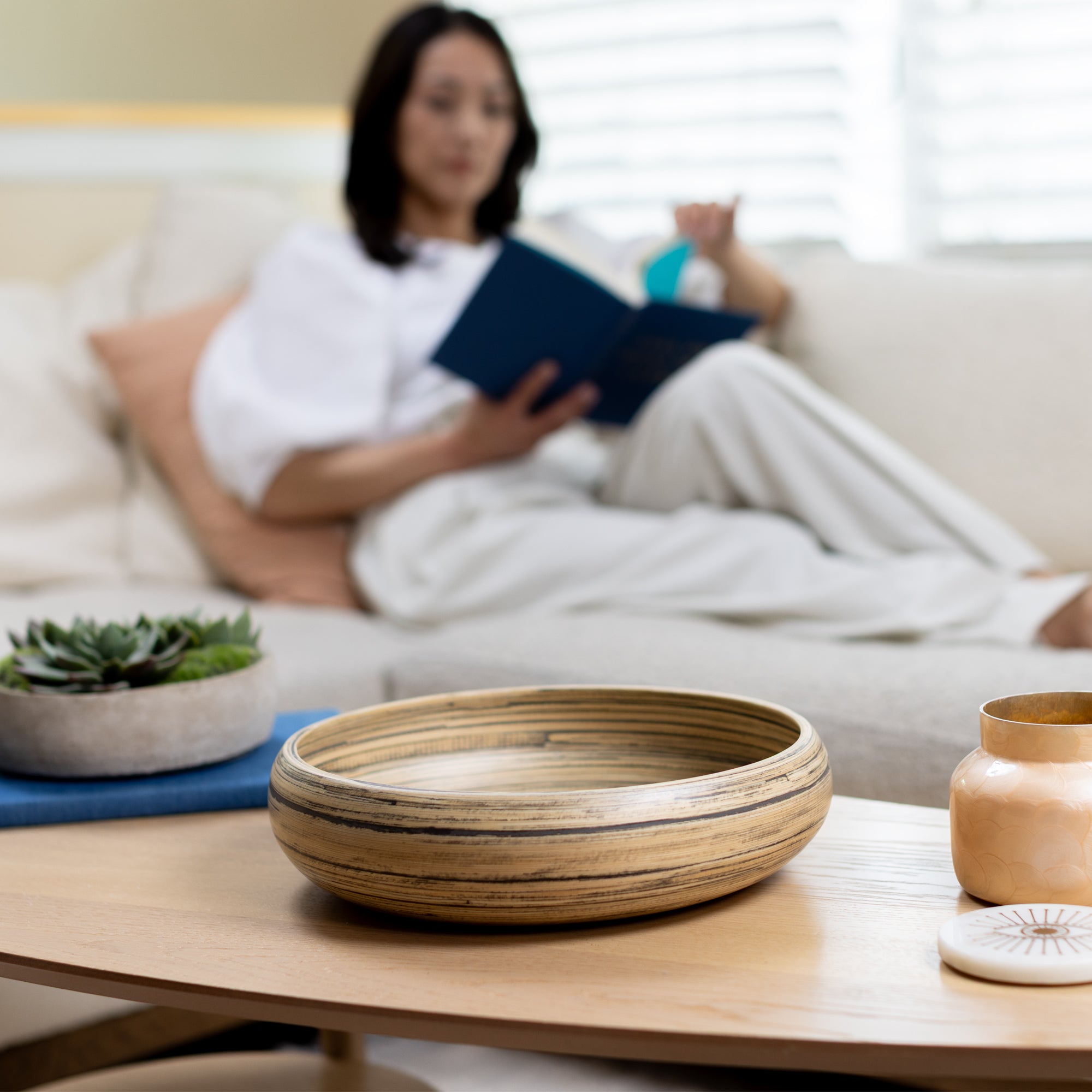 Lexa Bamboo Fruit Bowl, 12 Inch