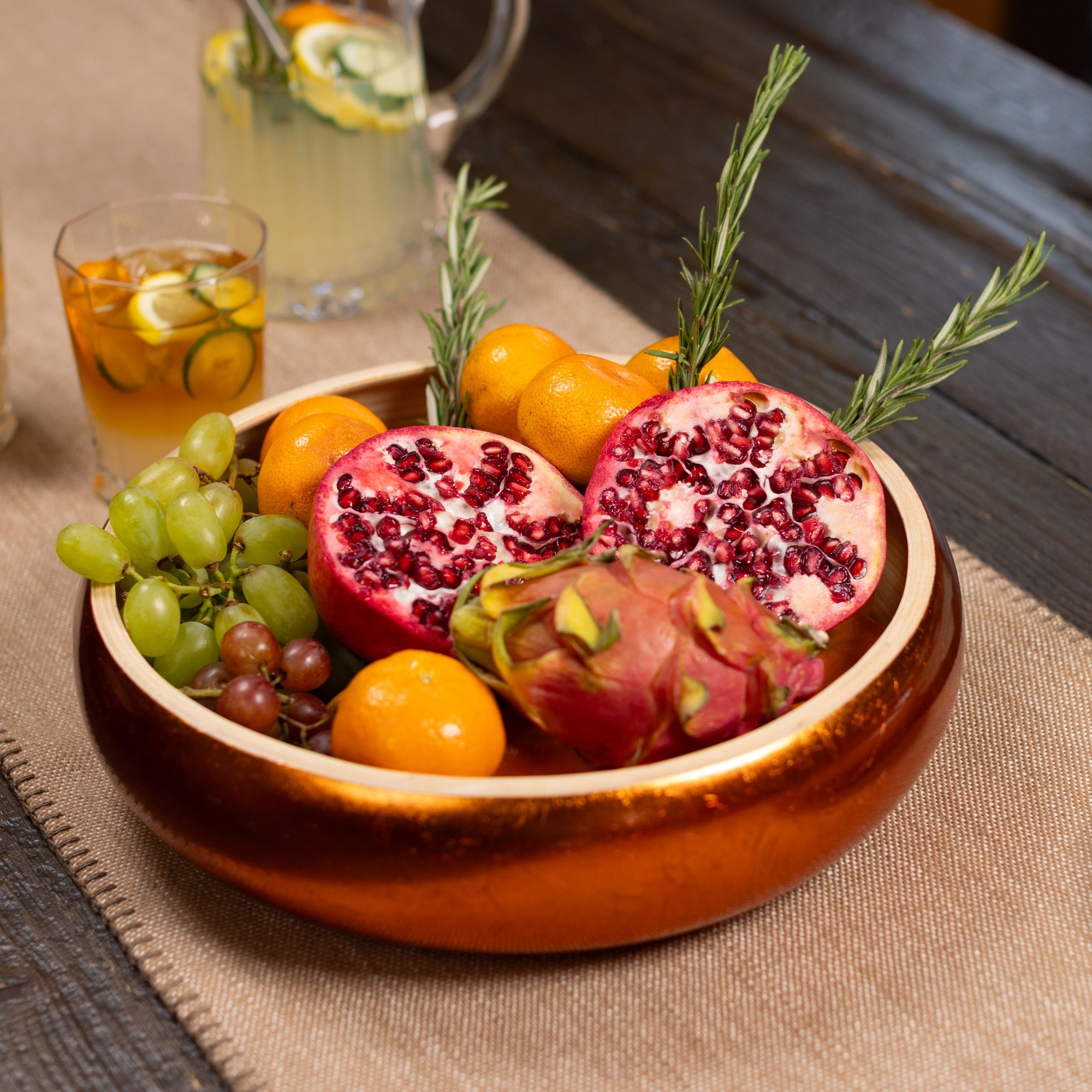 Lexa Bamboo Fruit Bowl, 12 Inch