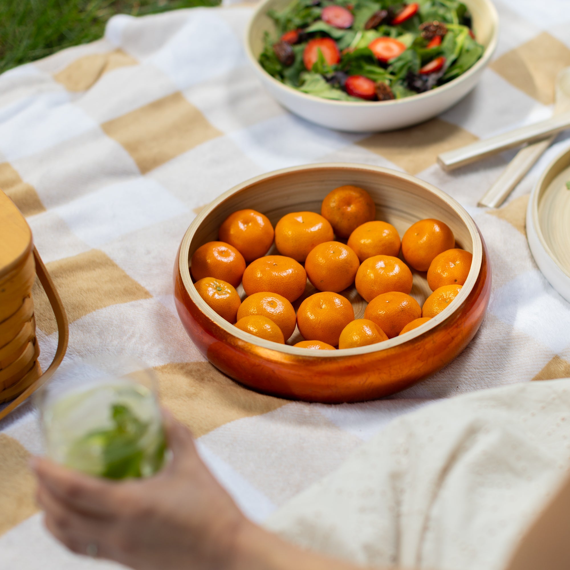 Lexa Bamboo Fruit Bowl, 12 Inch
